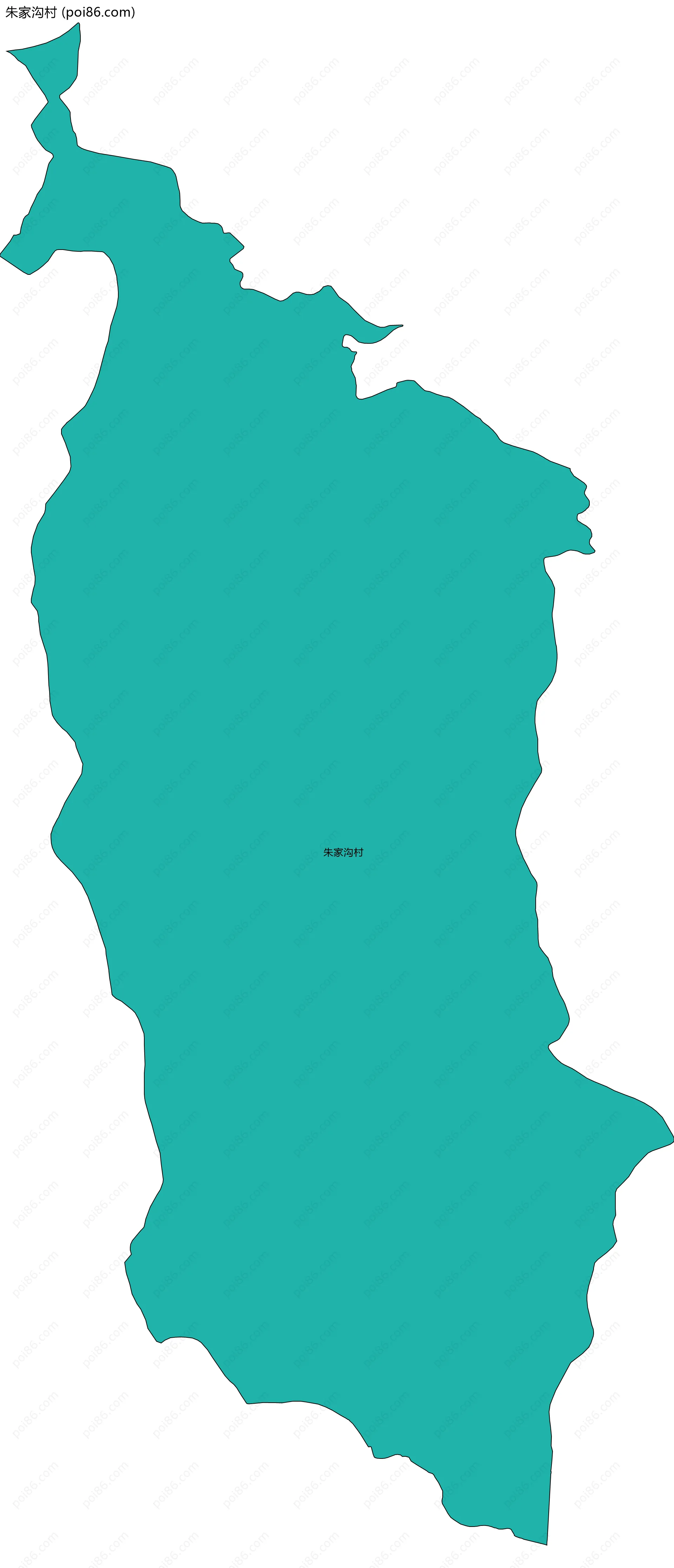 朱家沟村边界地图