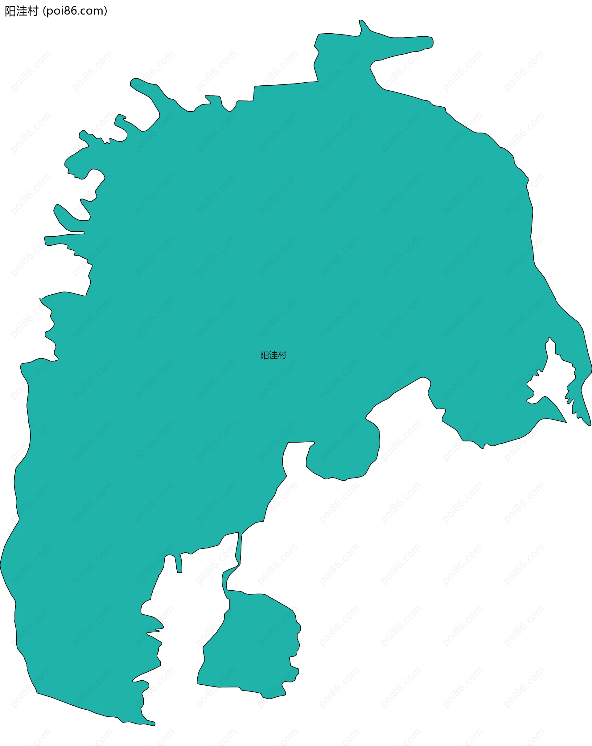 阳洼村边界地图