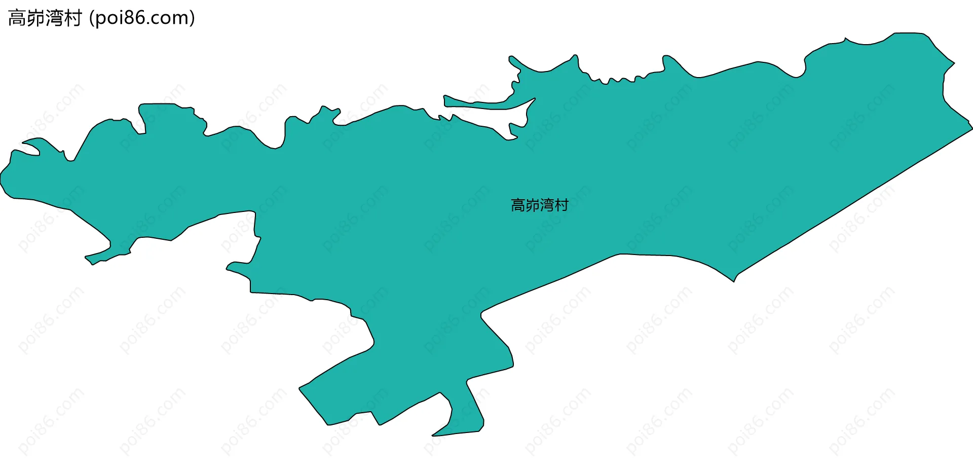 高峁湾村边界地图