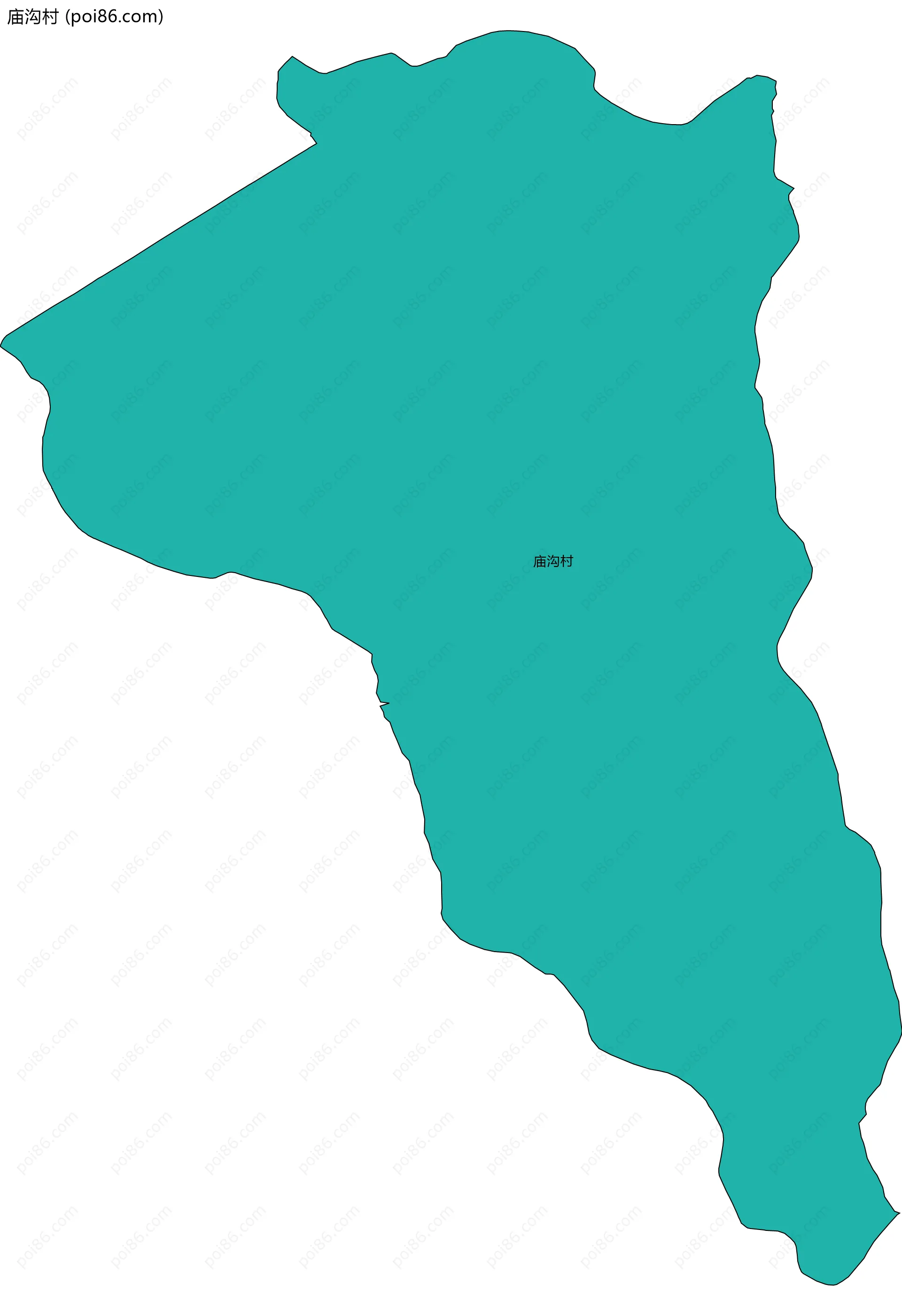 庙沟村边界地图