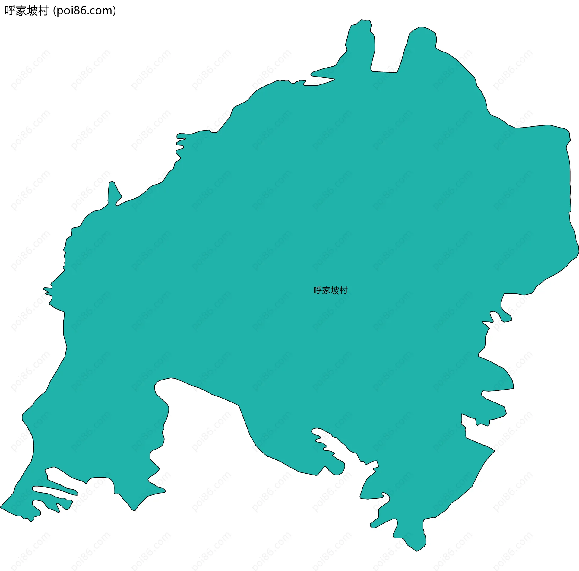 呼家坡村边界地图