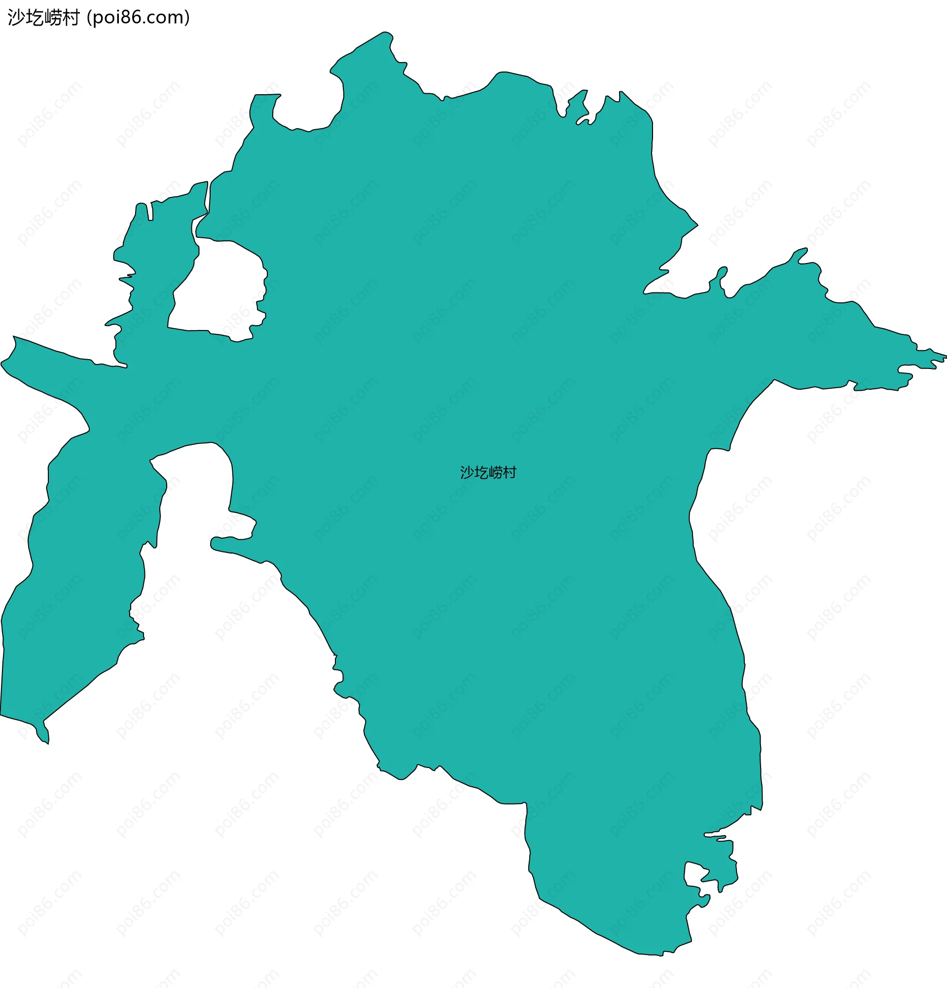 沙圪崂村边界地图