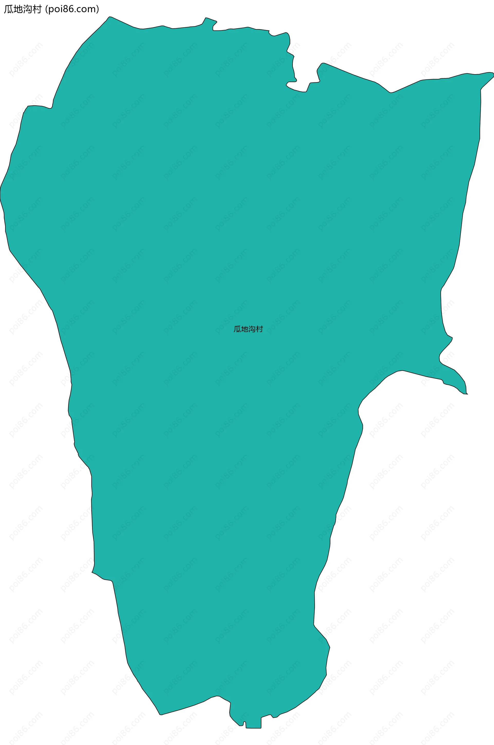 瓜地沟村边界地图