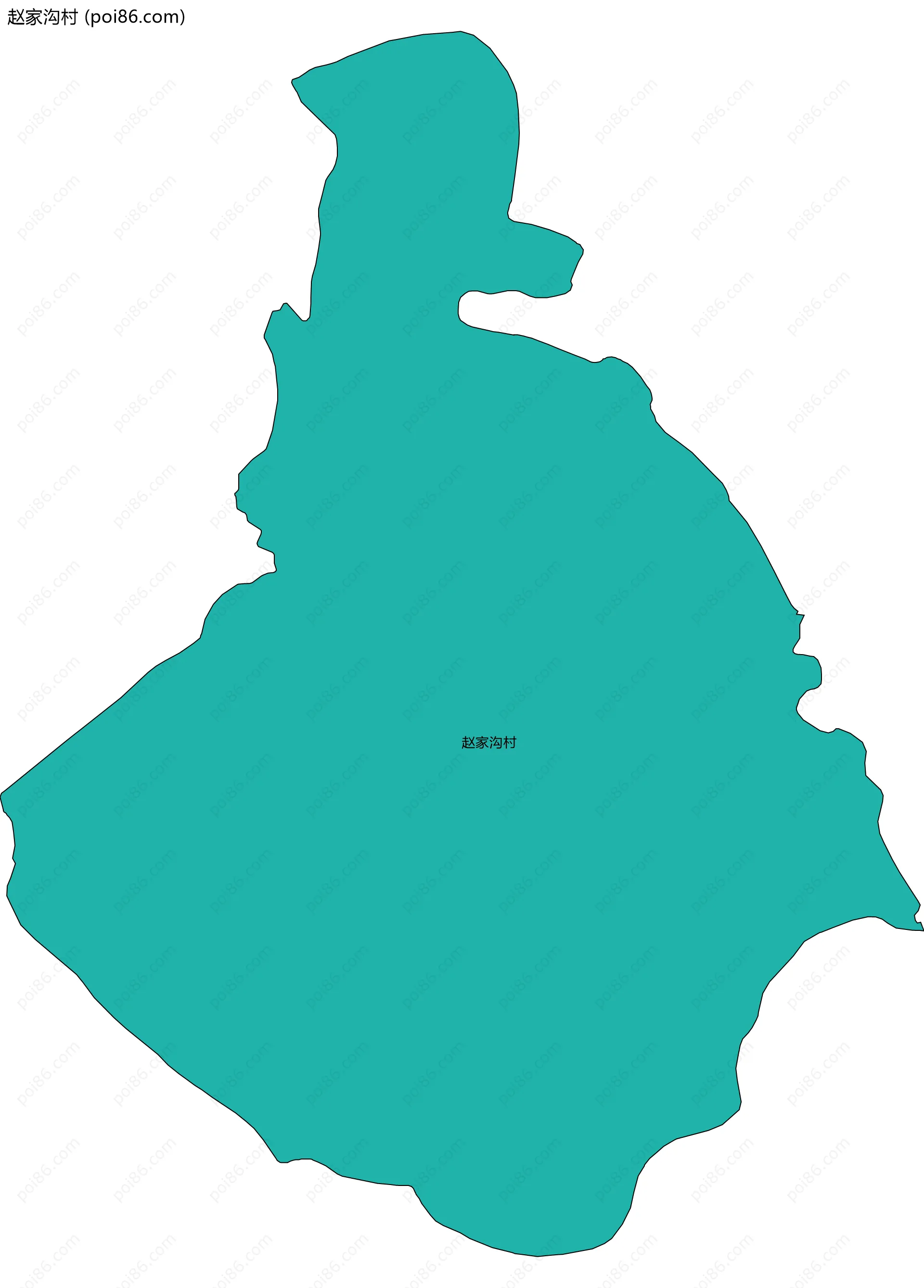 赵家沟村边界地图
