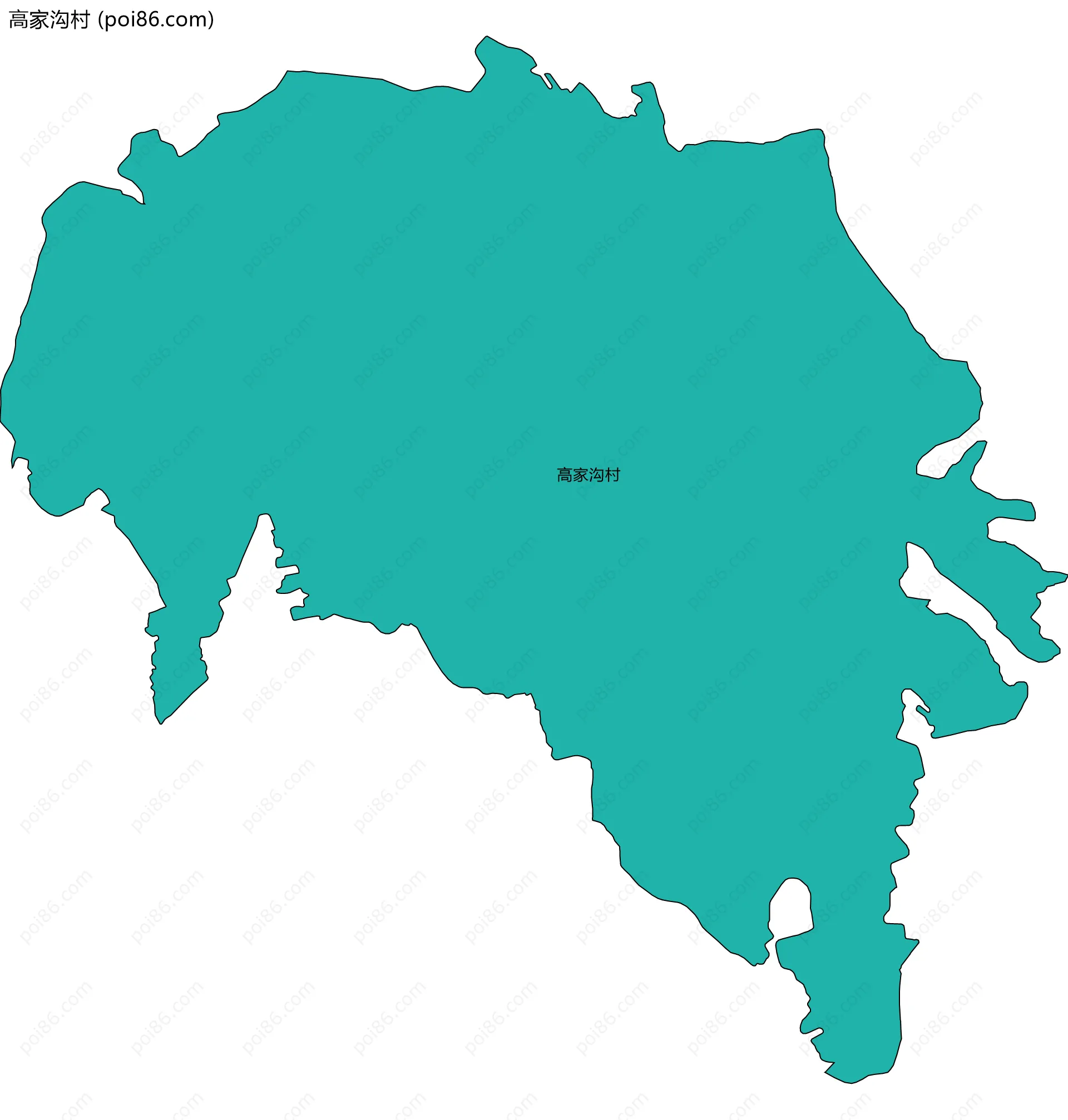 高家沟村边界地图