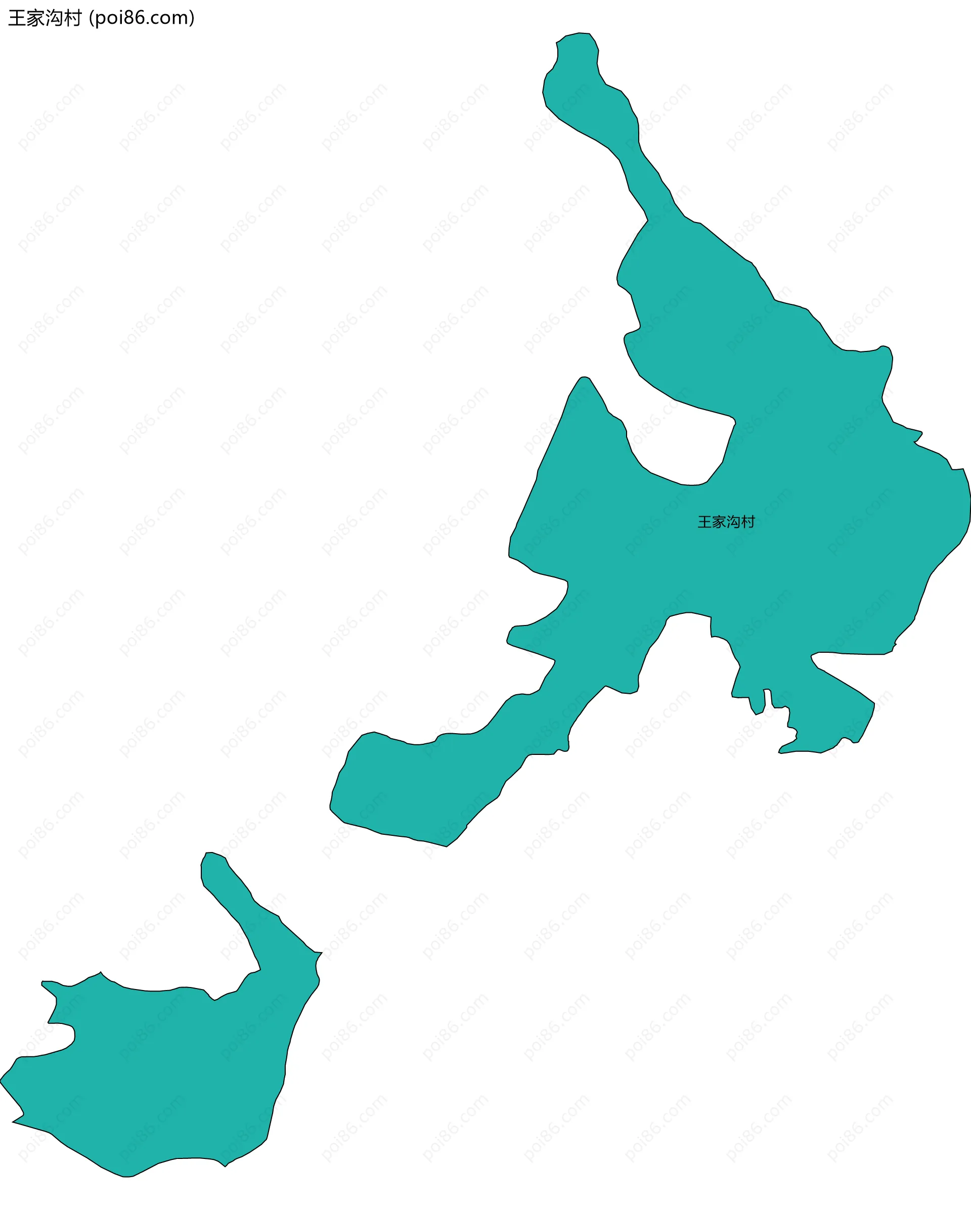 王家沟村边界地图