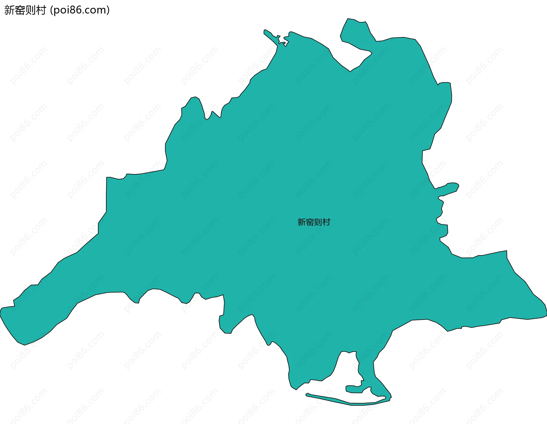 新窑则村边界地图