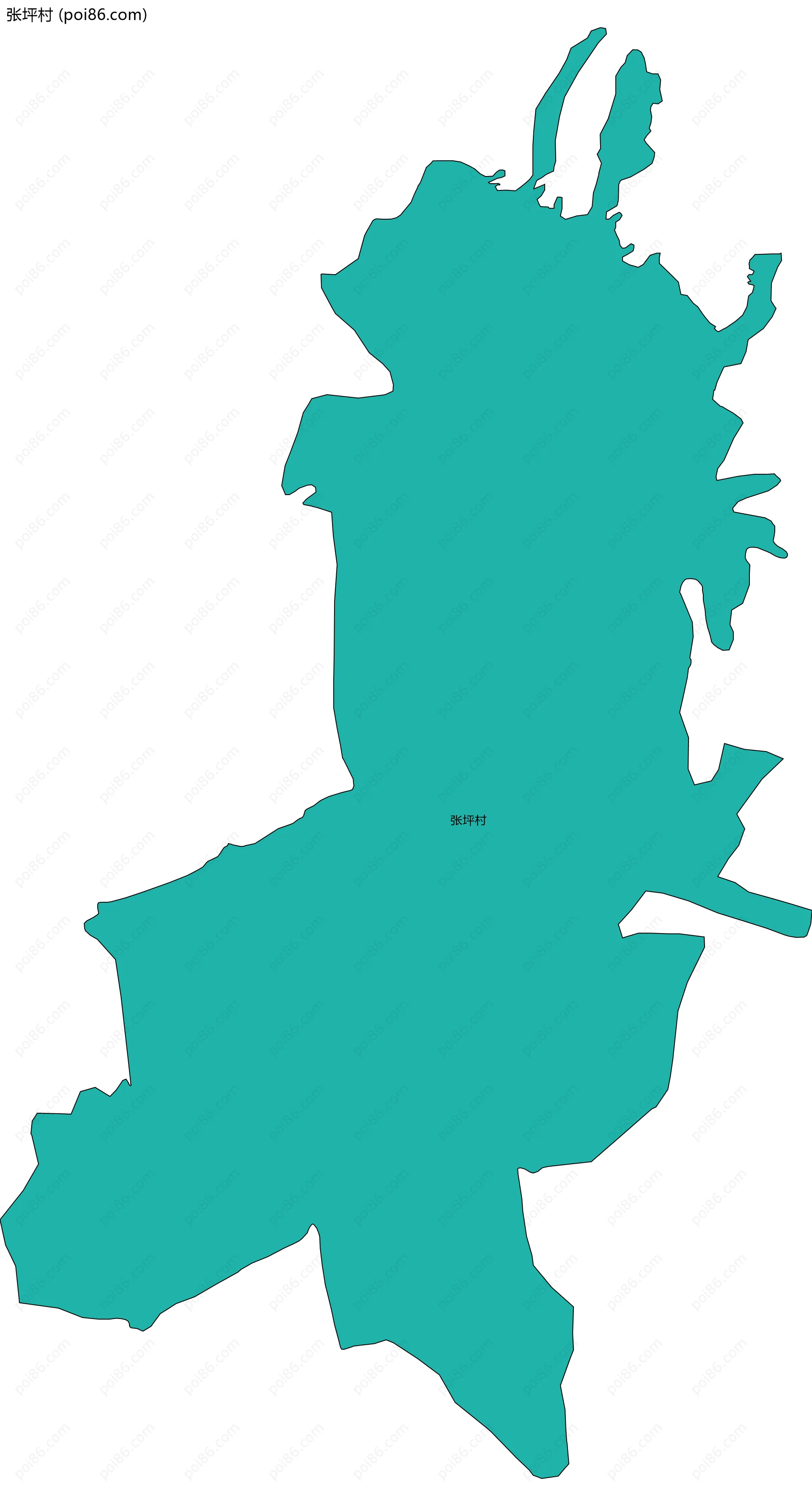 张坪村边界地图