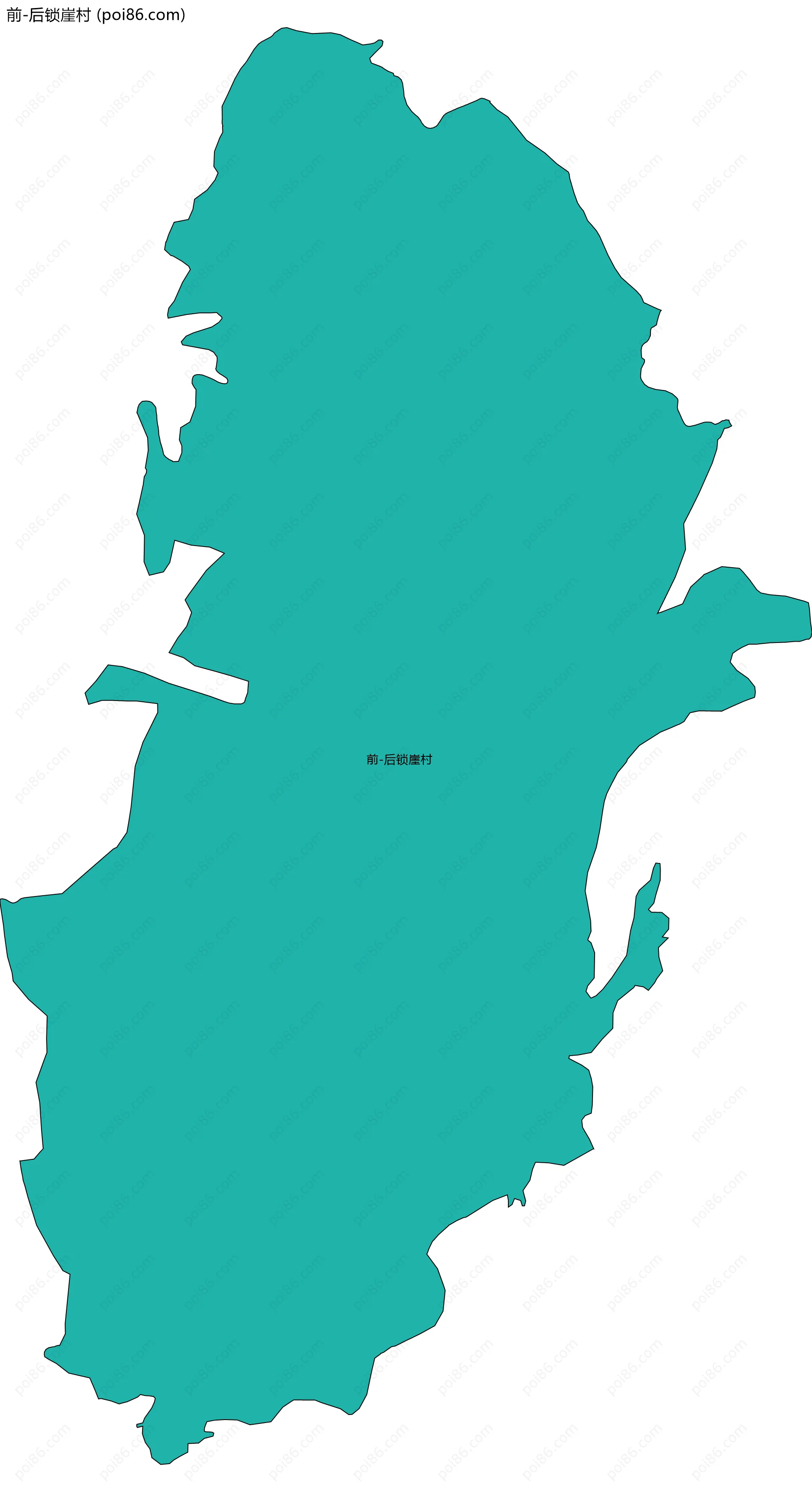 前-后锁崖村边界地图