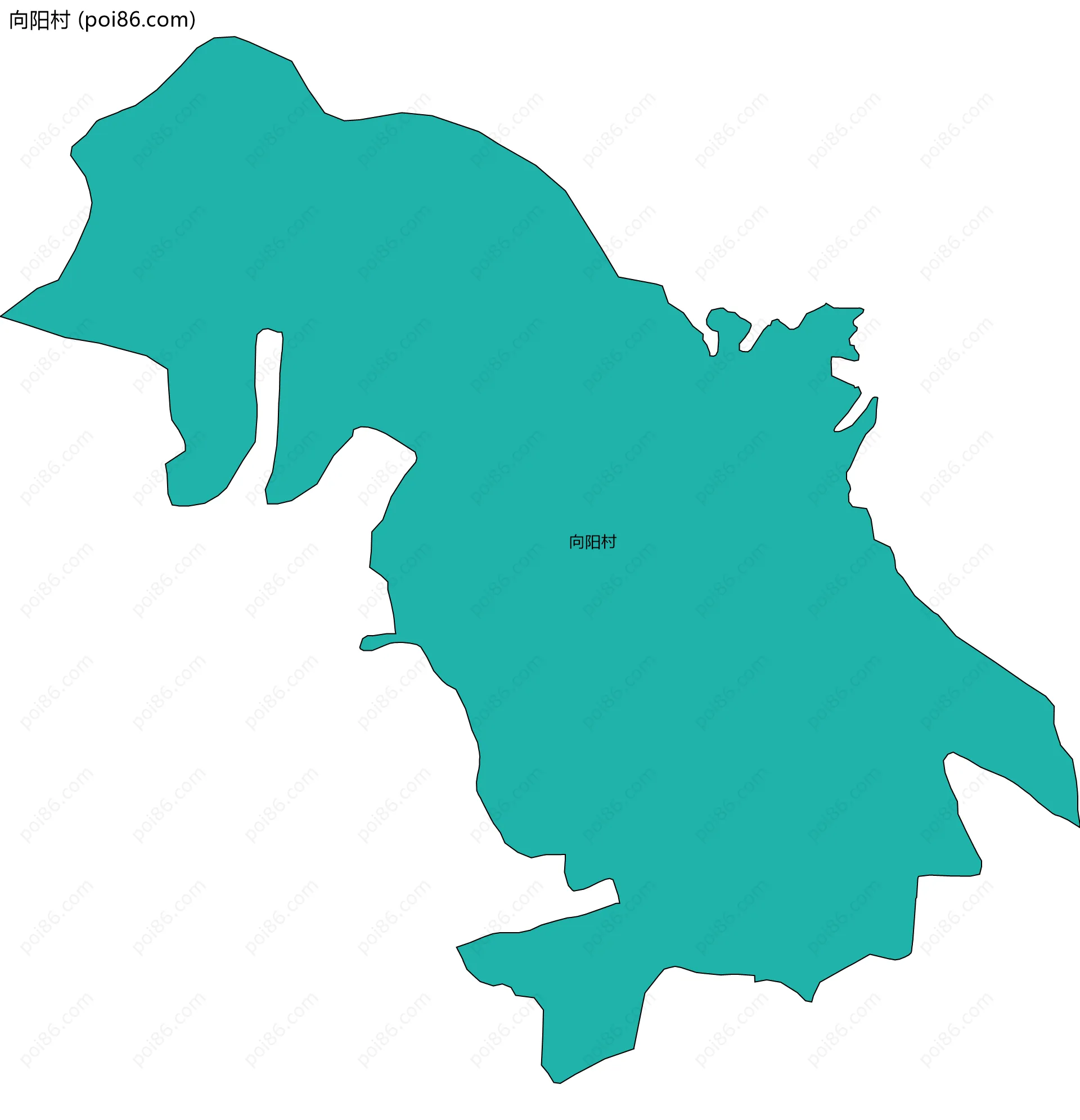 向阳村边界地图