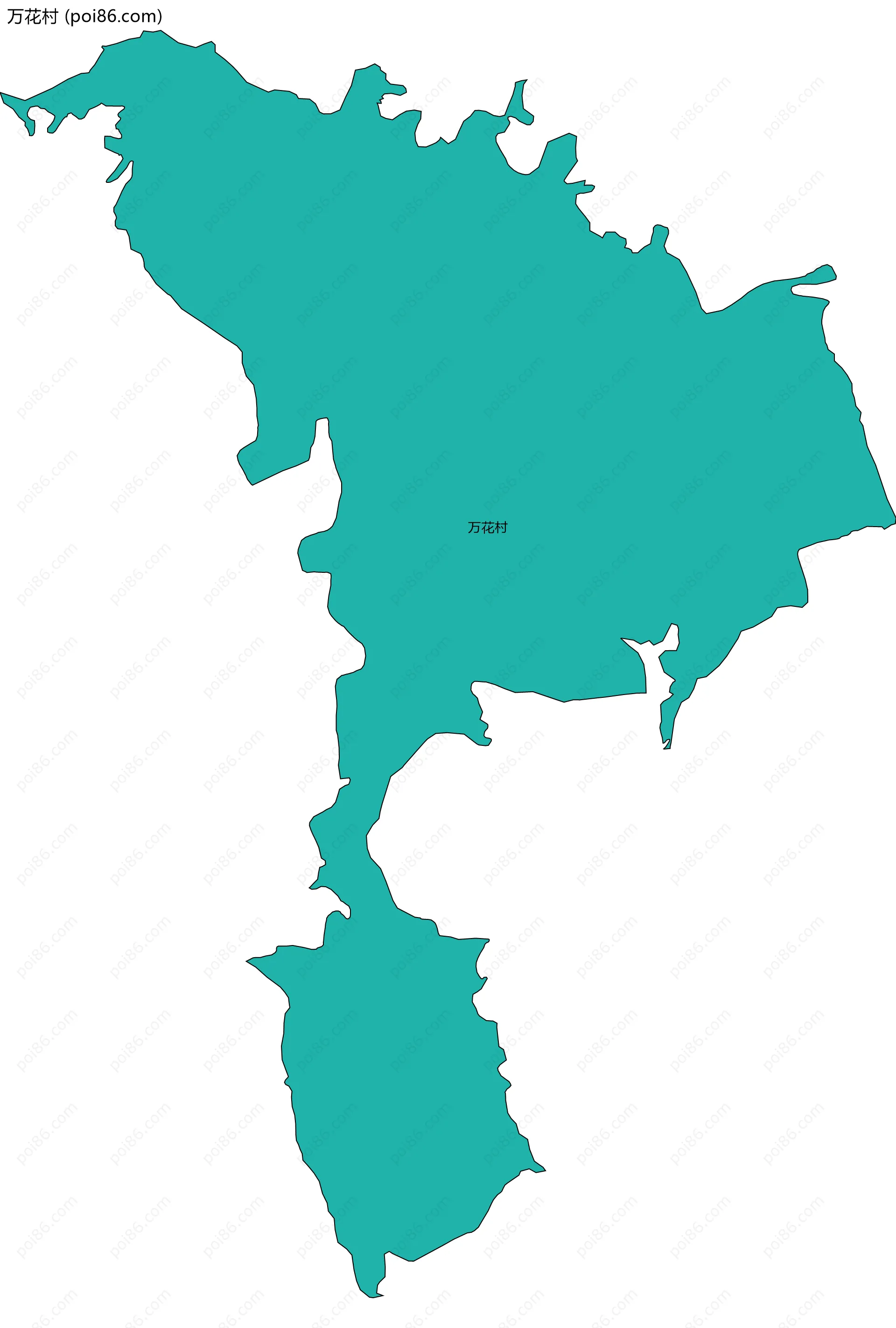 万花村边界地图