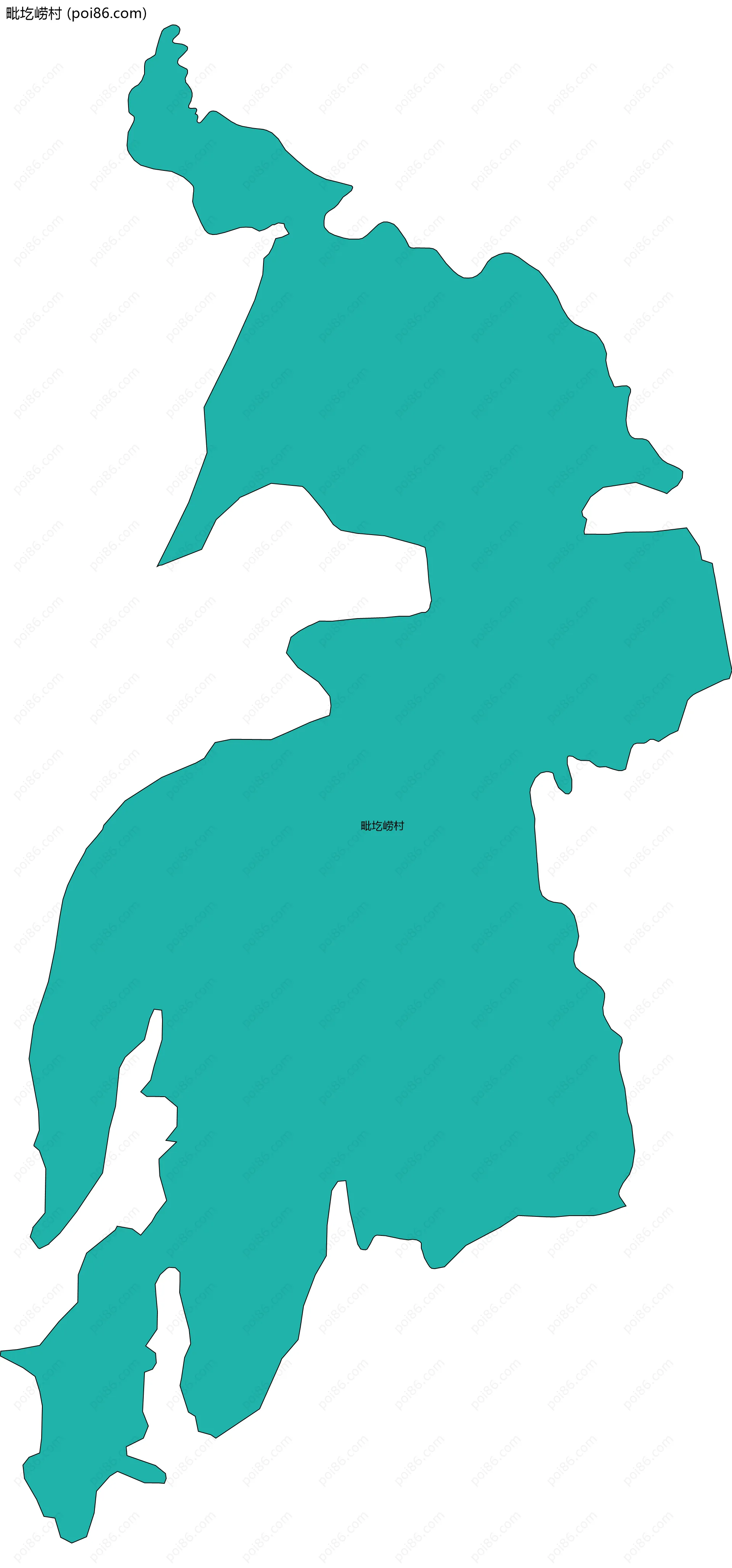 毗圪崂村边界地图