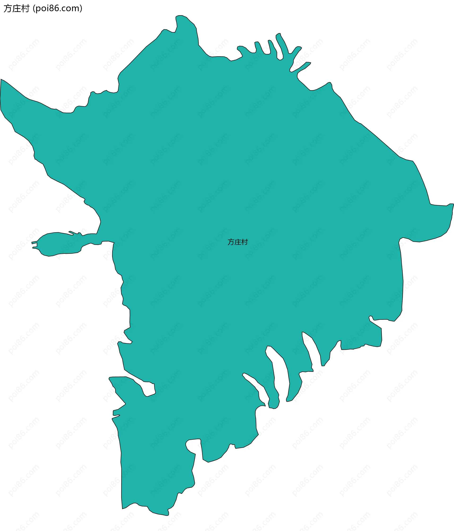 方庄村边界地图
