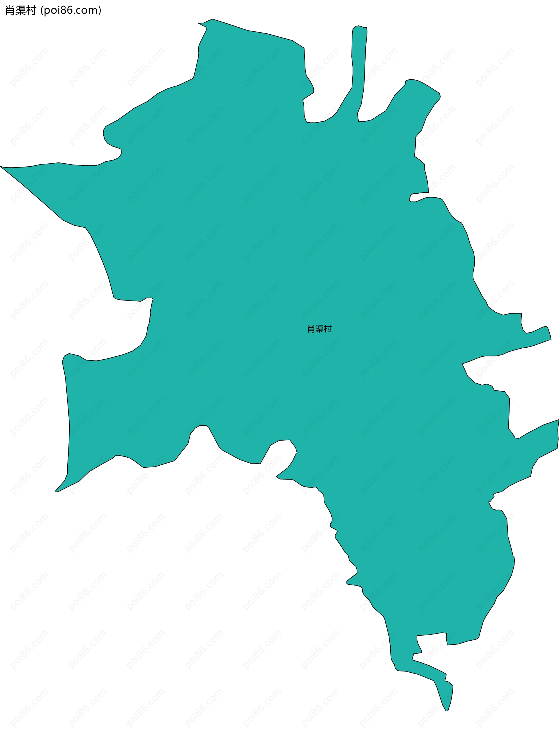 肖渠村边界地图