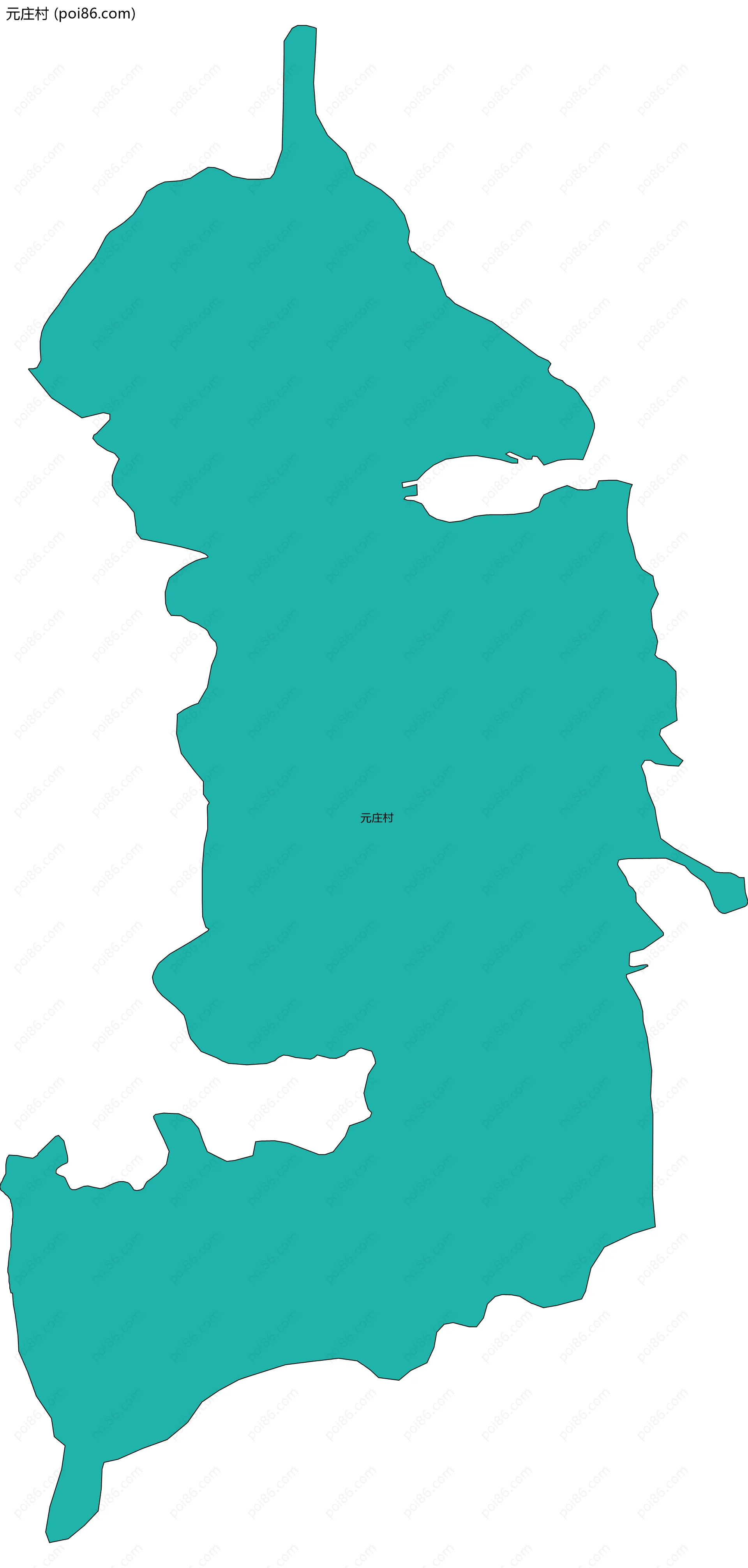 元庄村边界地图