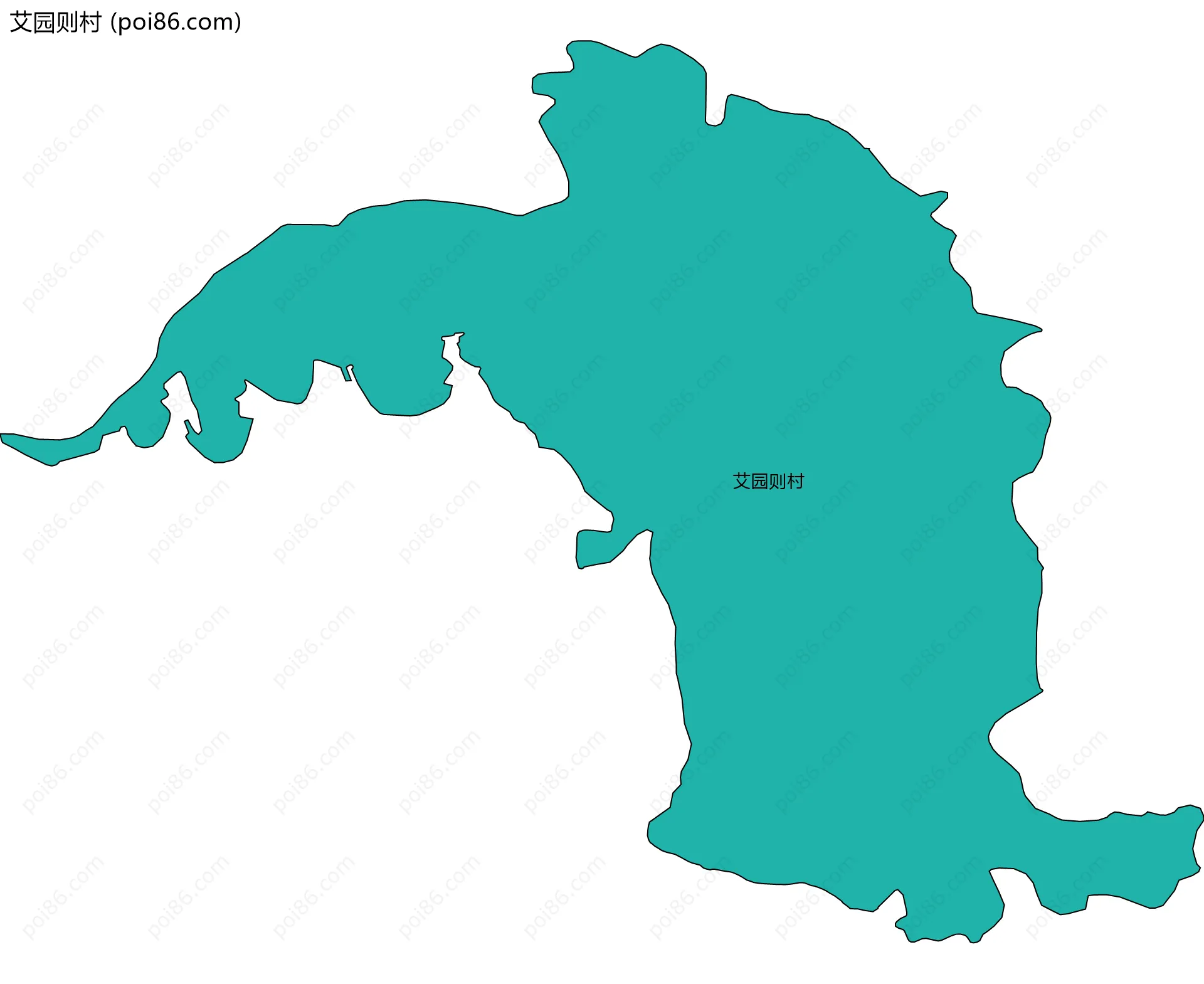 艾园则村边界地图