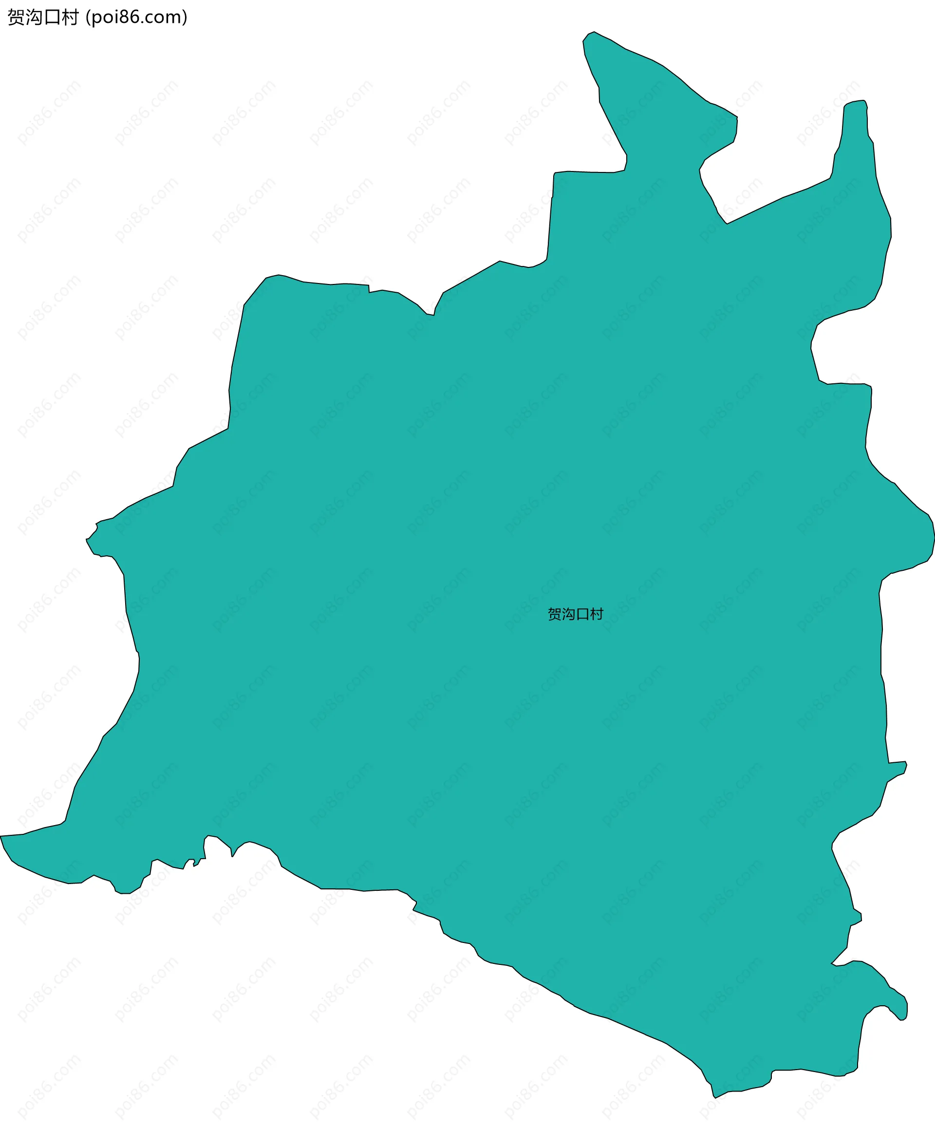 贺沟口村边界地图