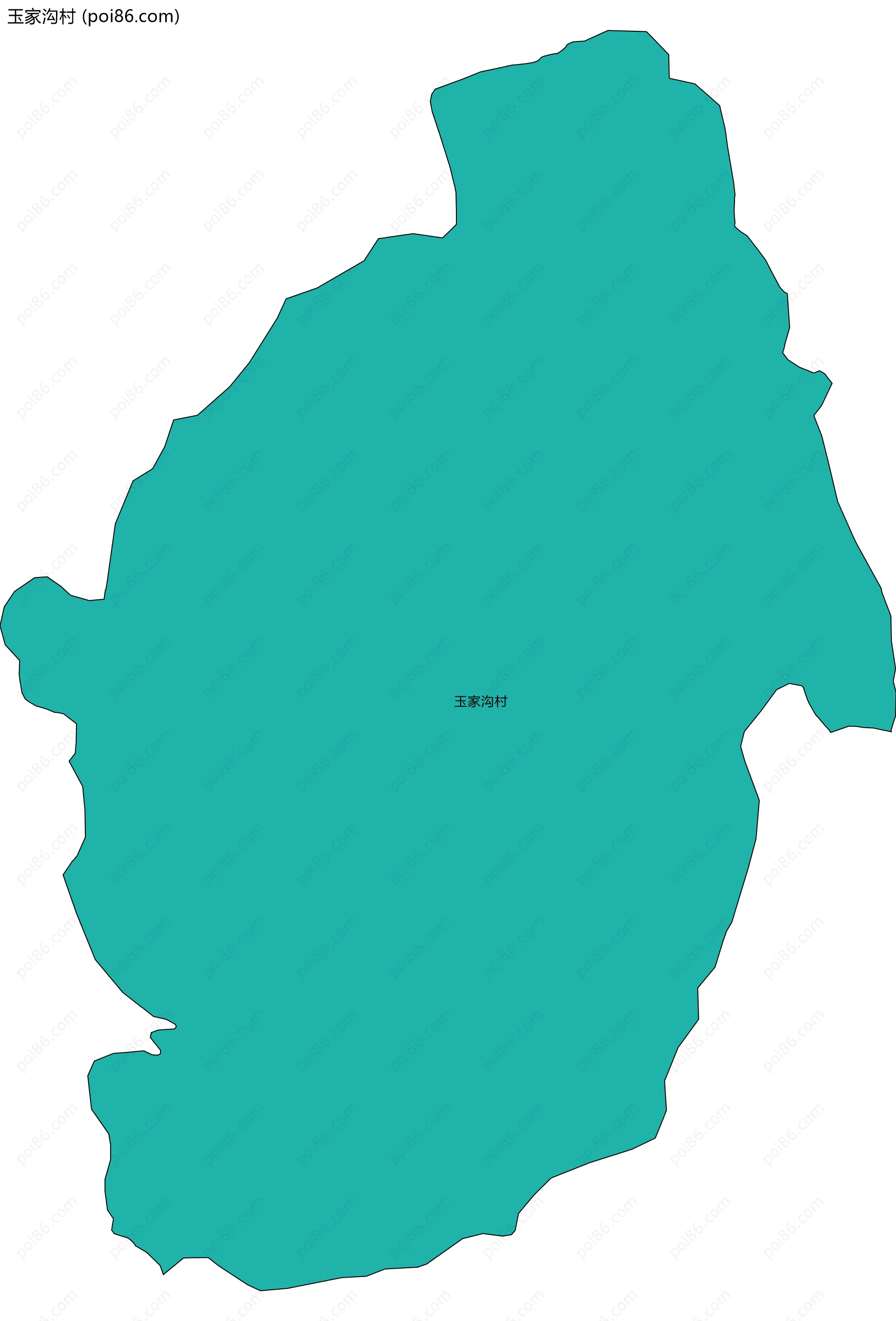 玉家沟村边界地图