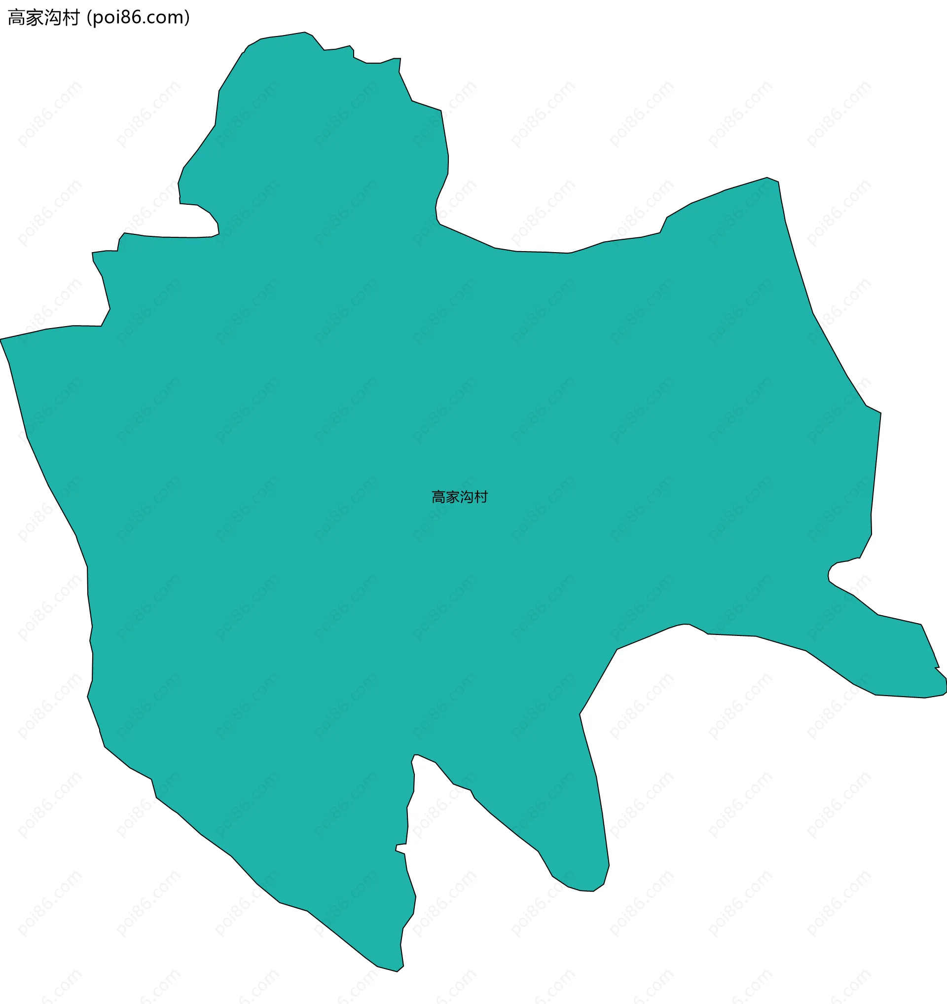 高家沟村边界地图