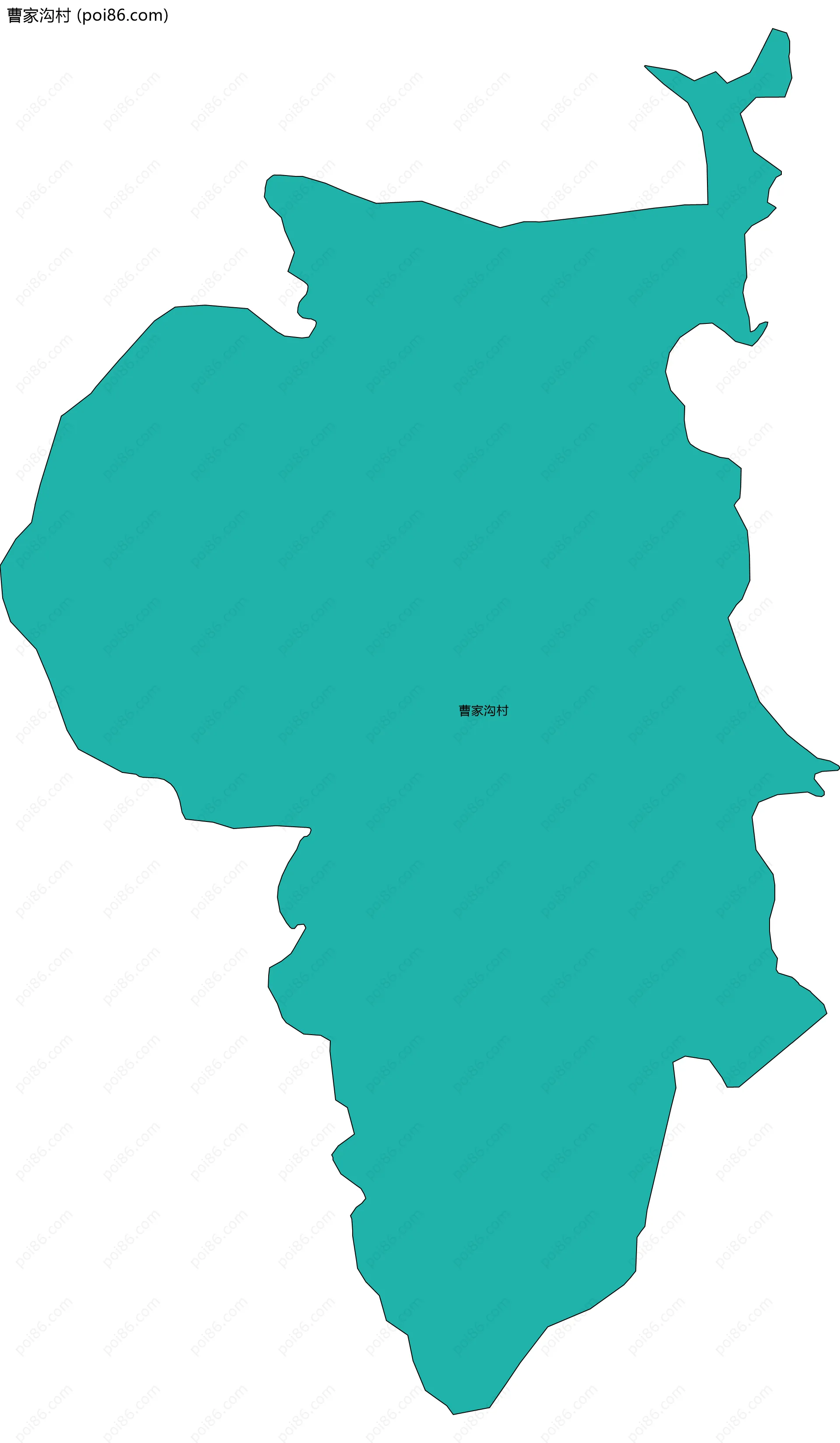 曹家沟村边界地图