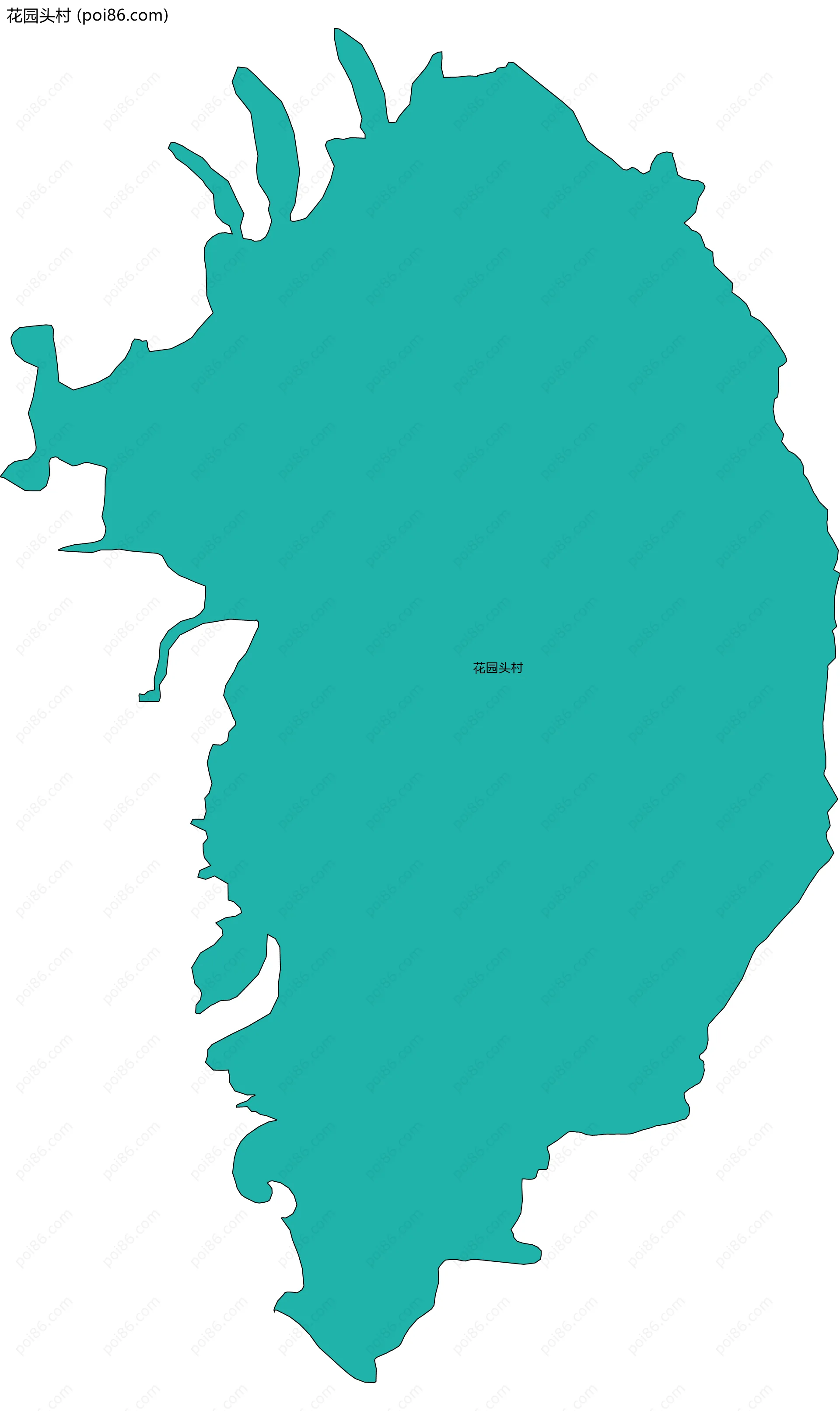 花园头村边界地图