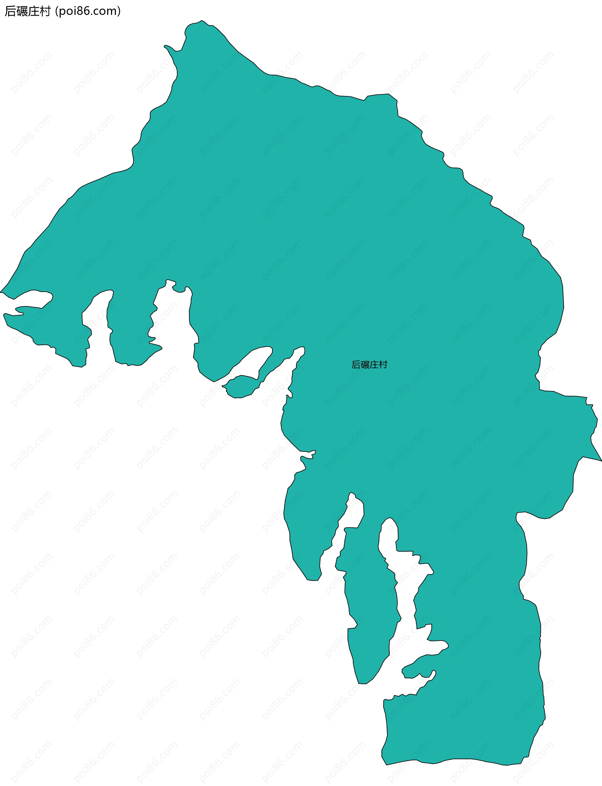 后碾庄村边界地图