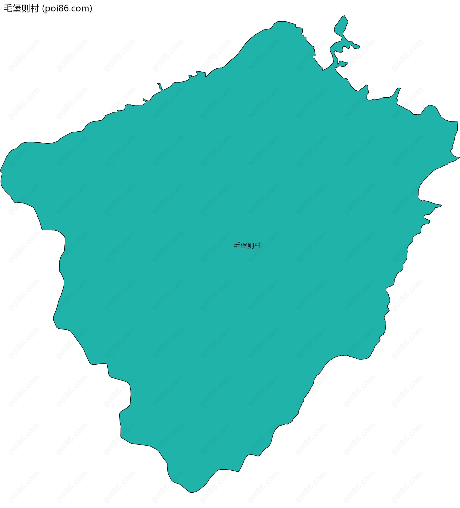 毛堡则村边界地图