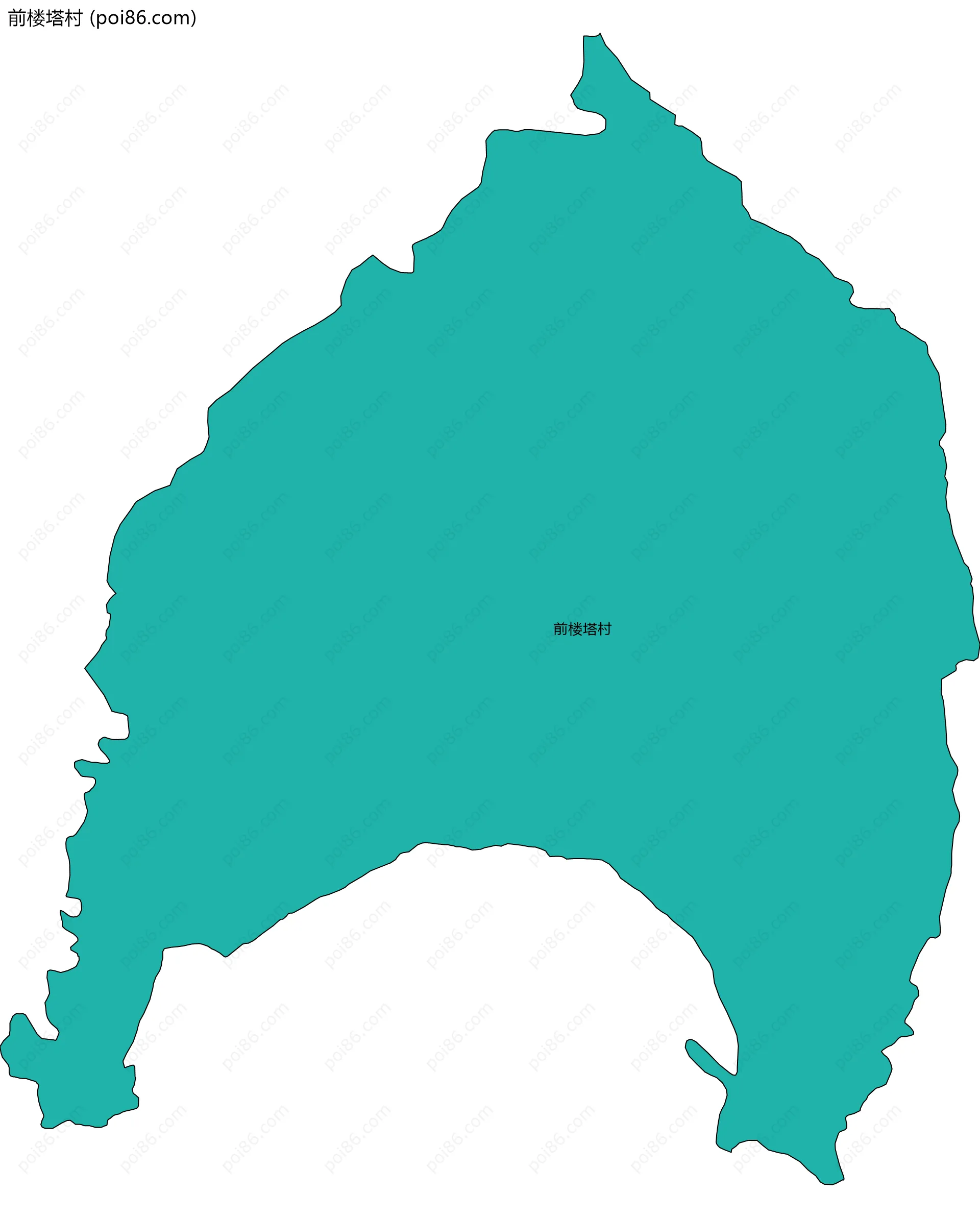 前楼塔村边界地图