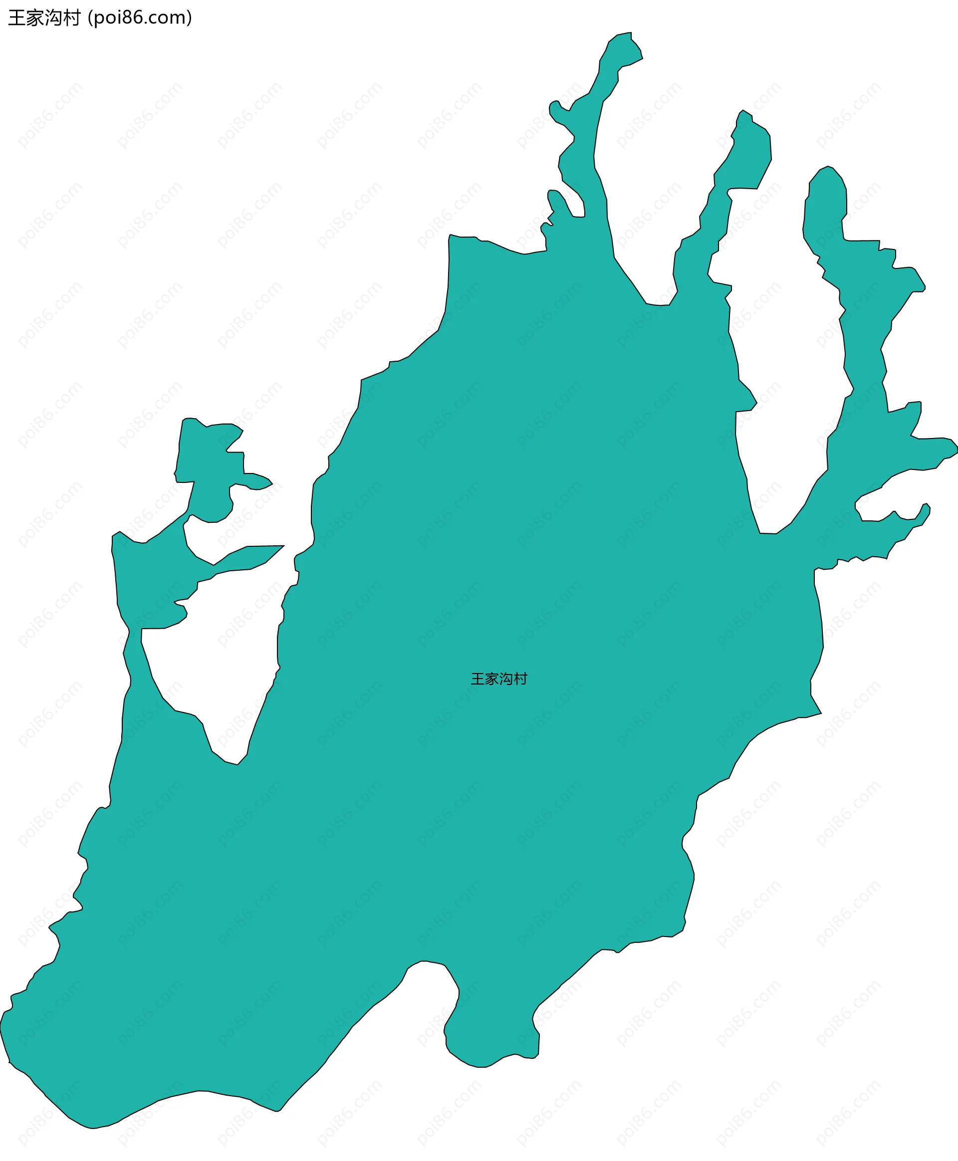 王家沟村边界地图