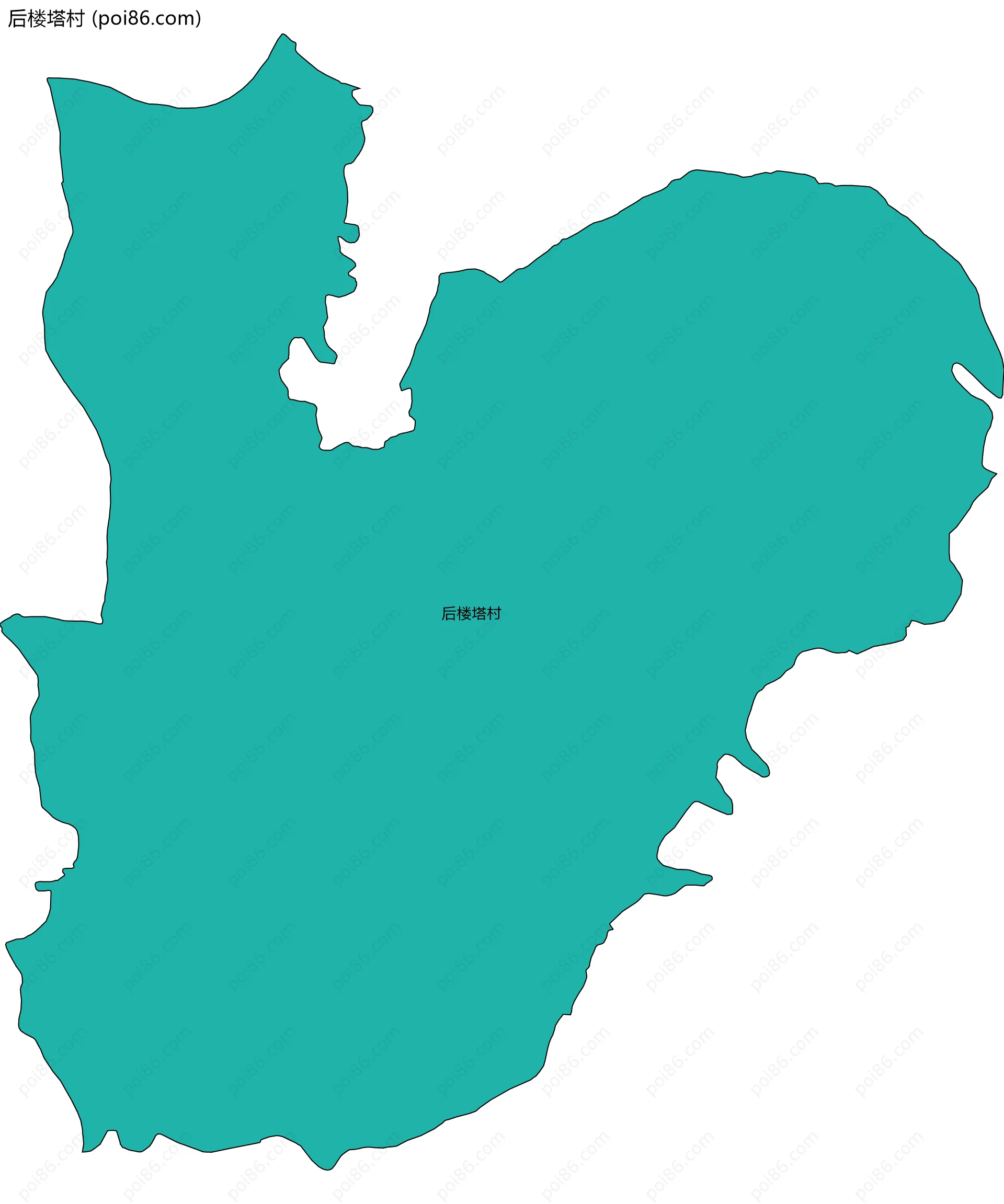后楼塔村边界地图