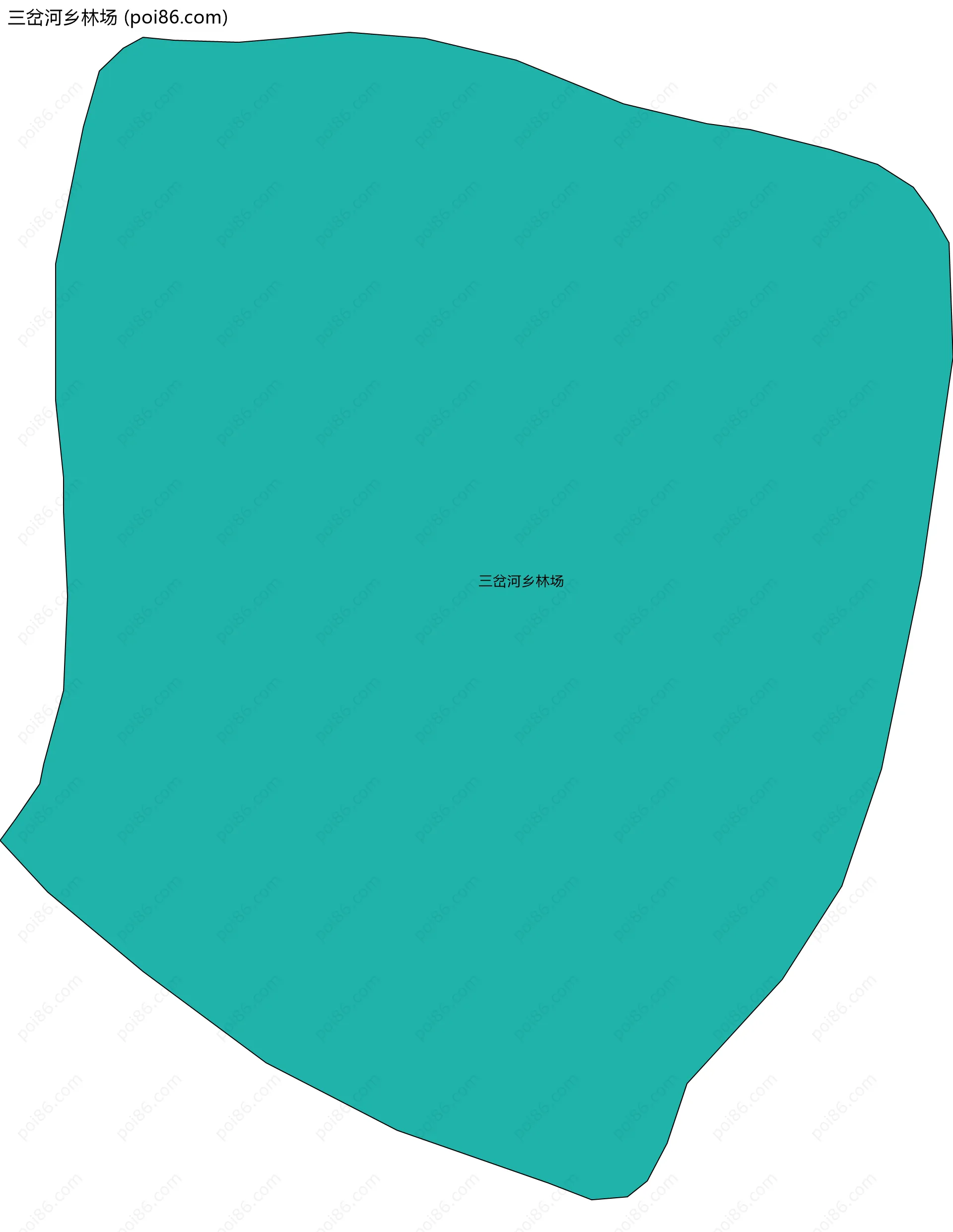 三岔河乡林场边界地图