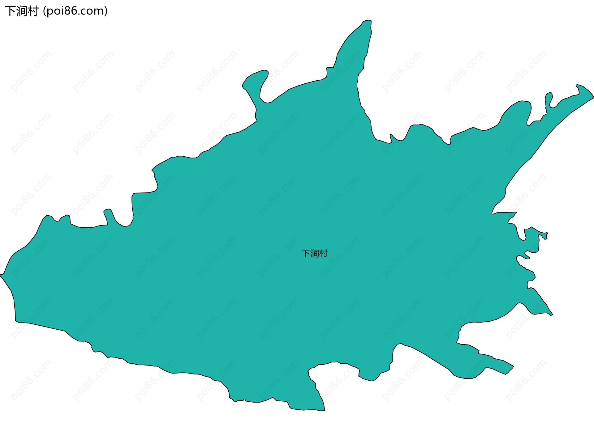下涧村边界地图