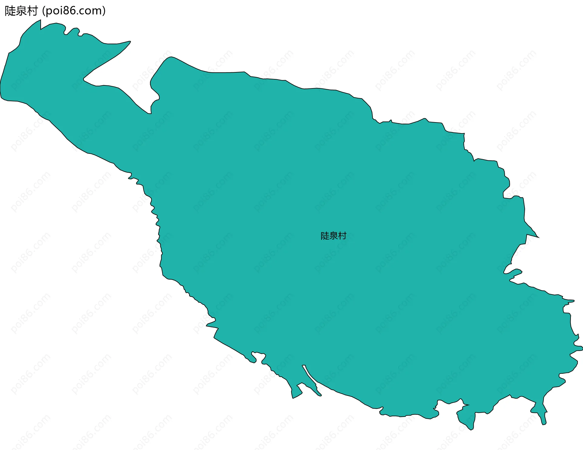 陡泉村边界地图