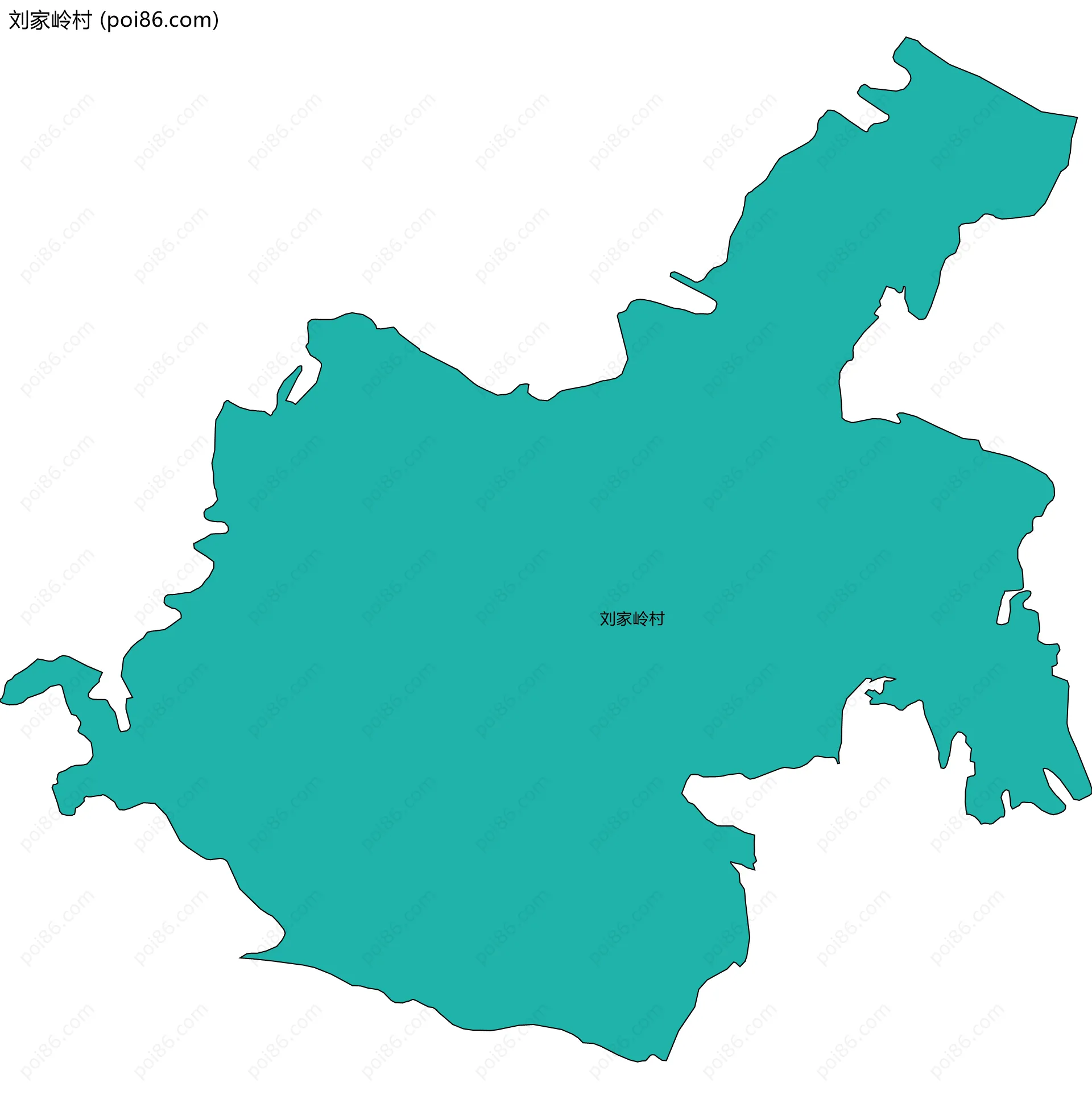 刘家岭村边界地图