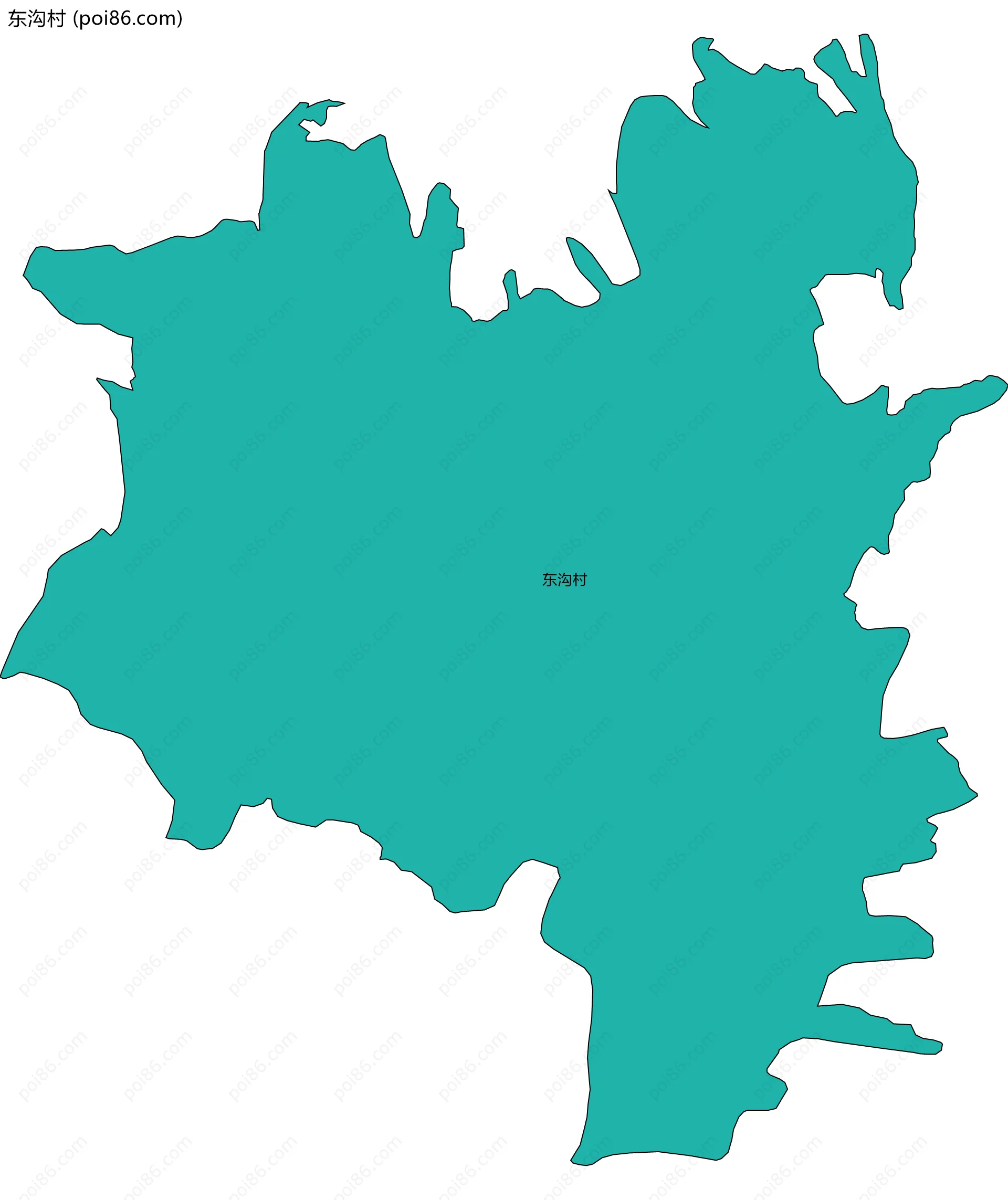 东沟村边界地图