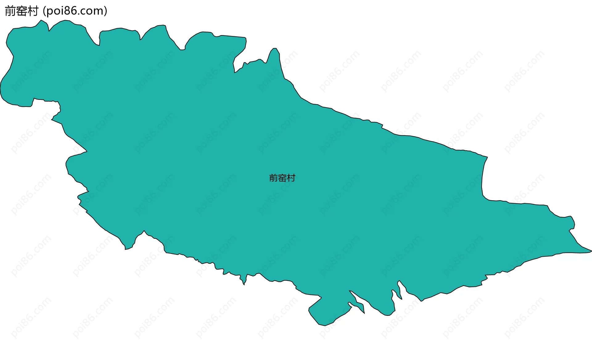 前窑村边界地图