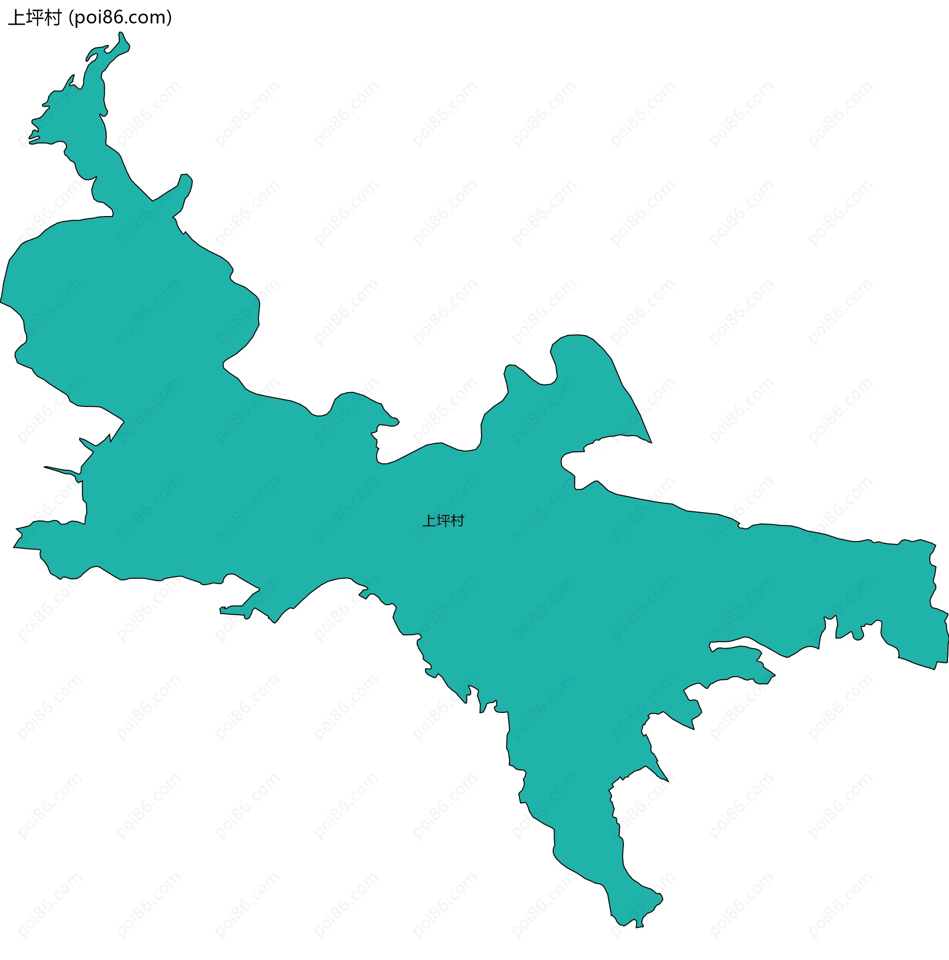 上坪村边界地图