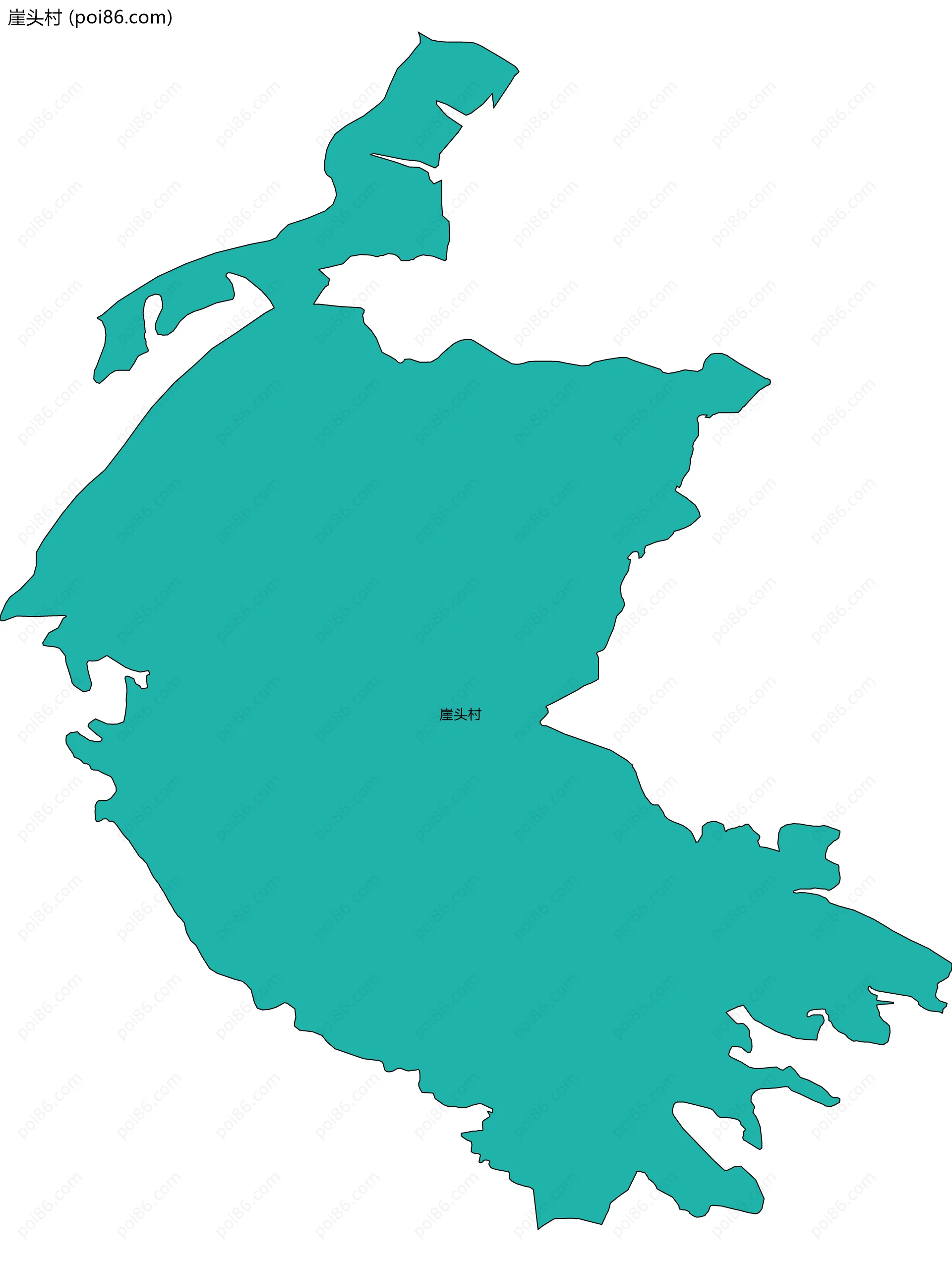 崖头村边界地图