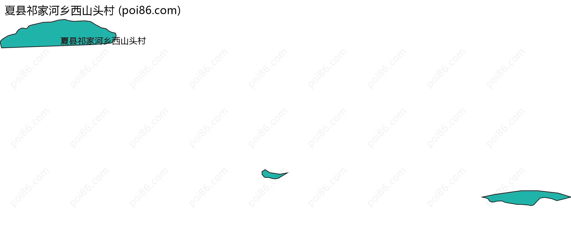 夏县祁家河乡西山头村边界地图