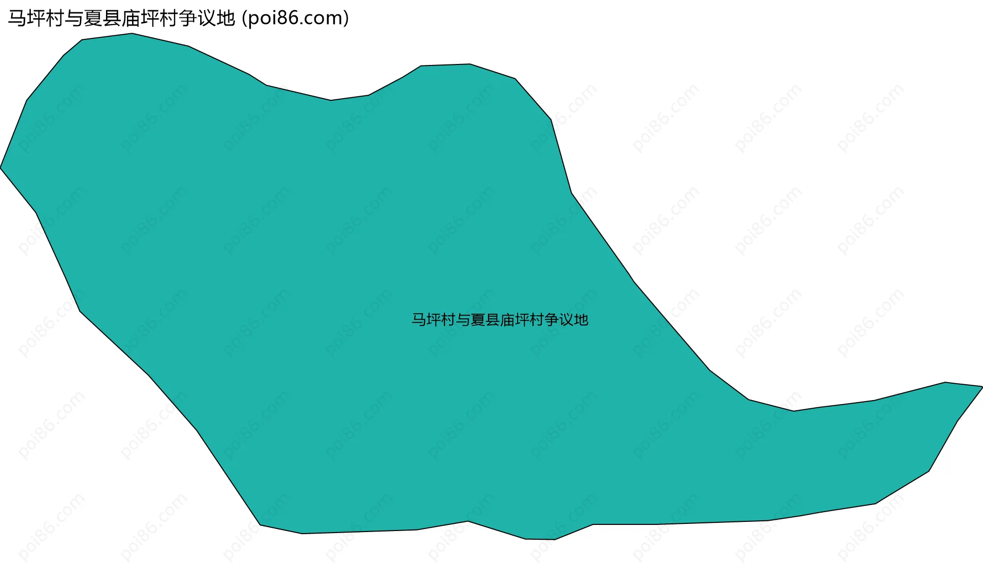 马坪村与夏县庙坪村争议地边界地图
