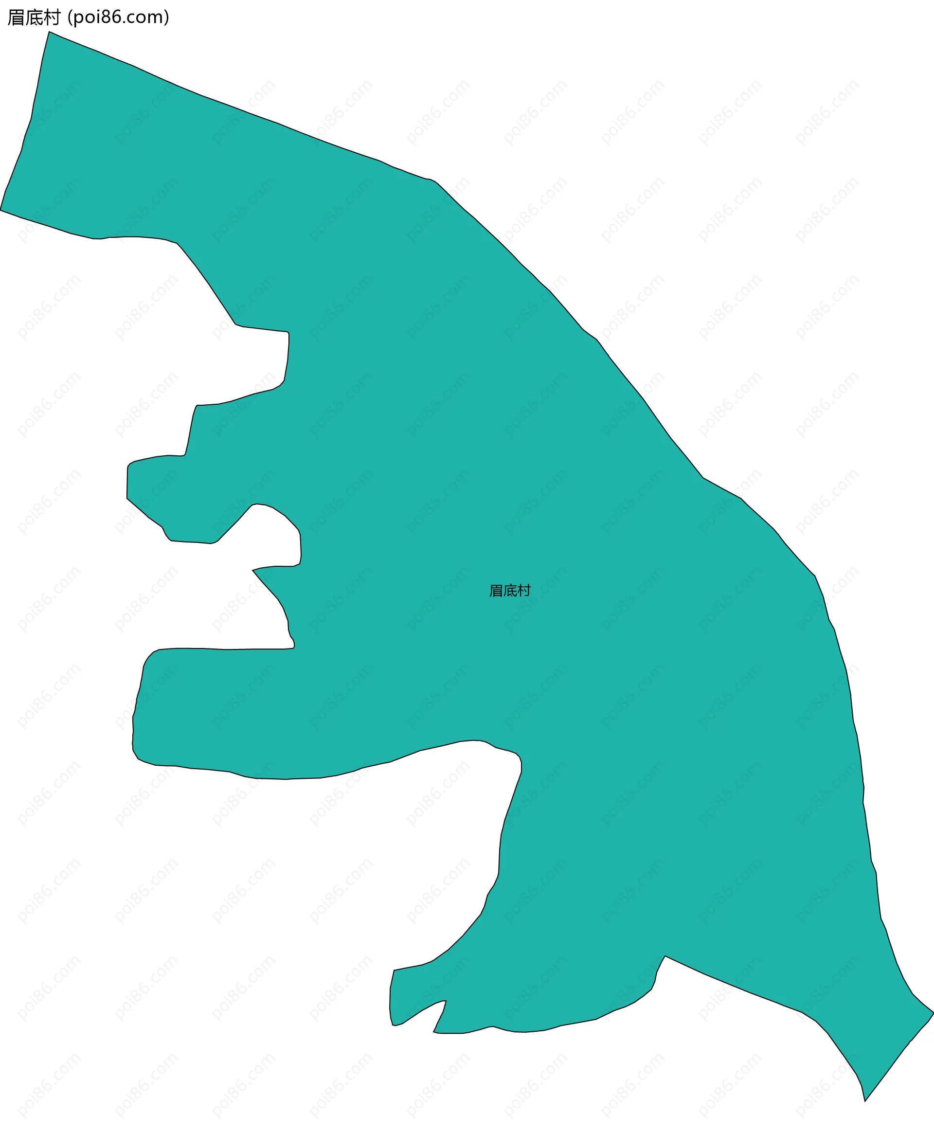 眉底村边界地图