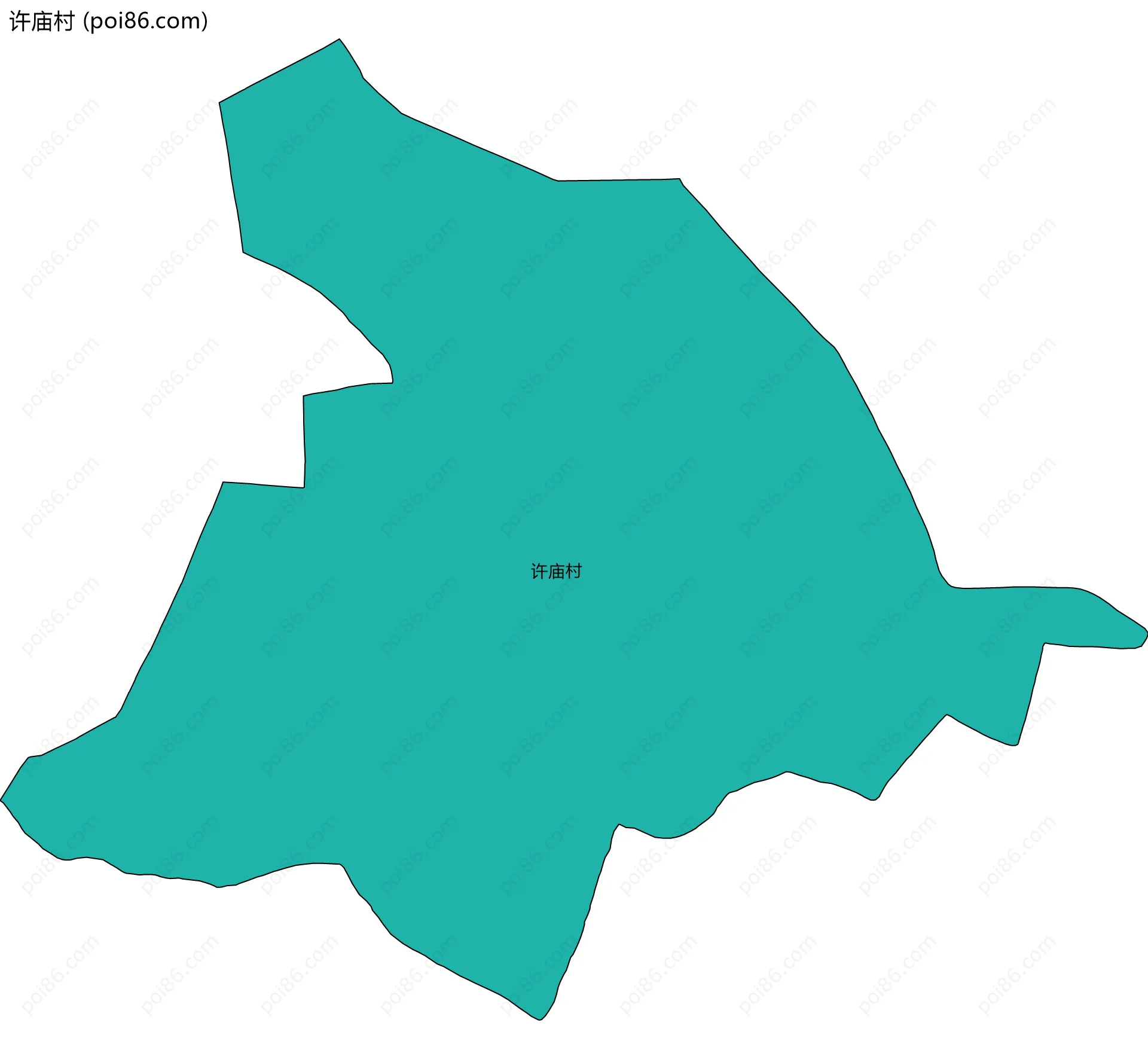 许庙村边界地图