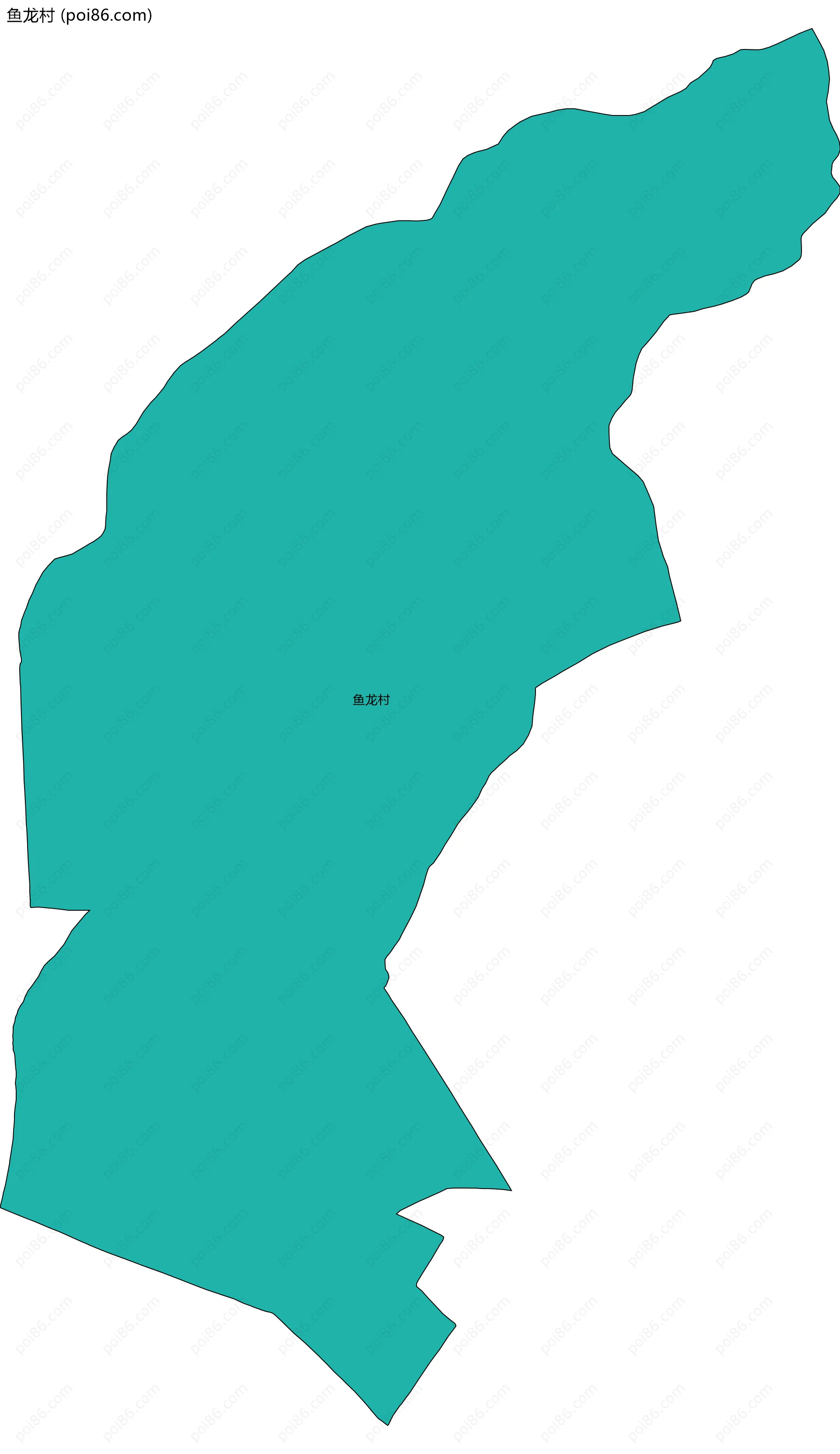 鱼龙村边界地图