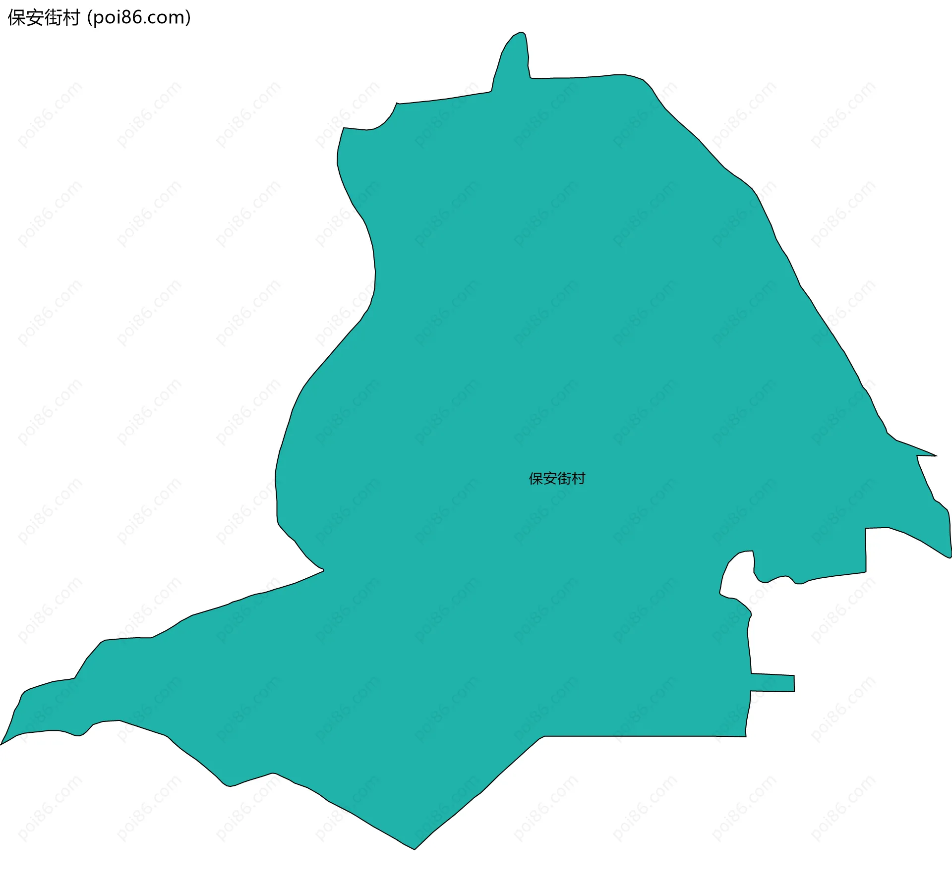 保安街村边界地图