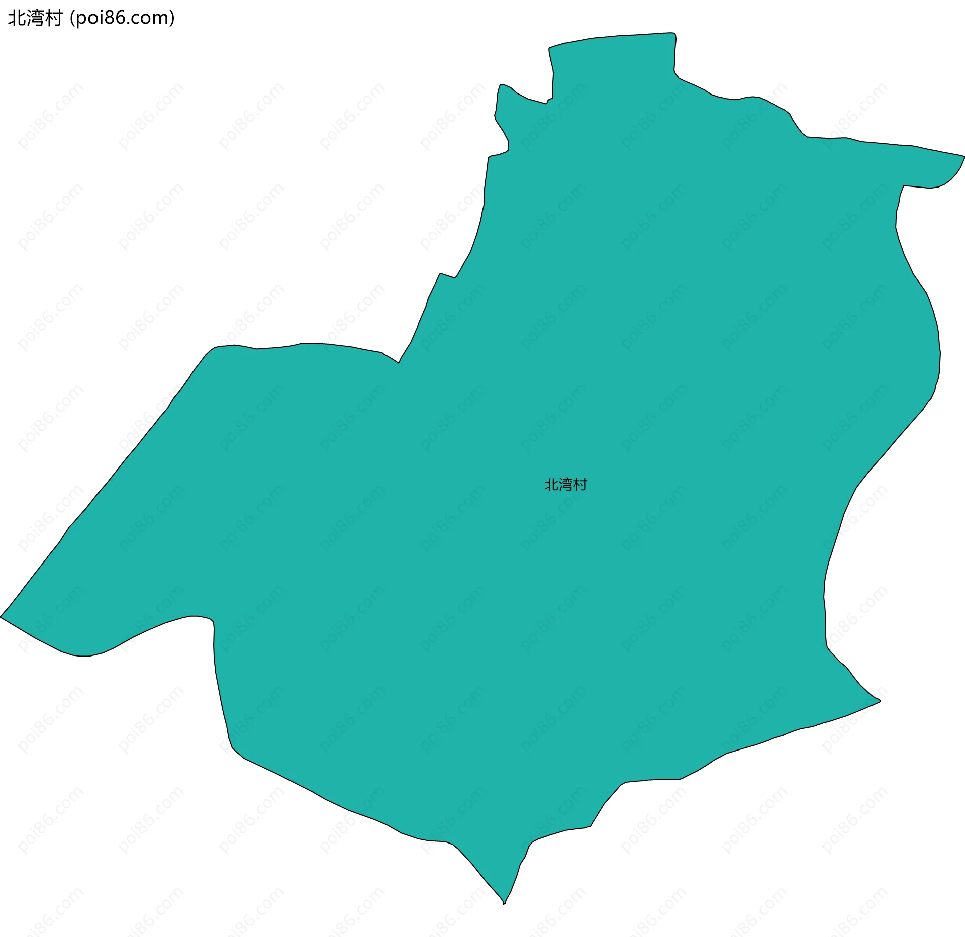 北湾村边界地图