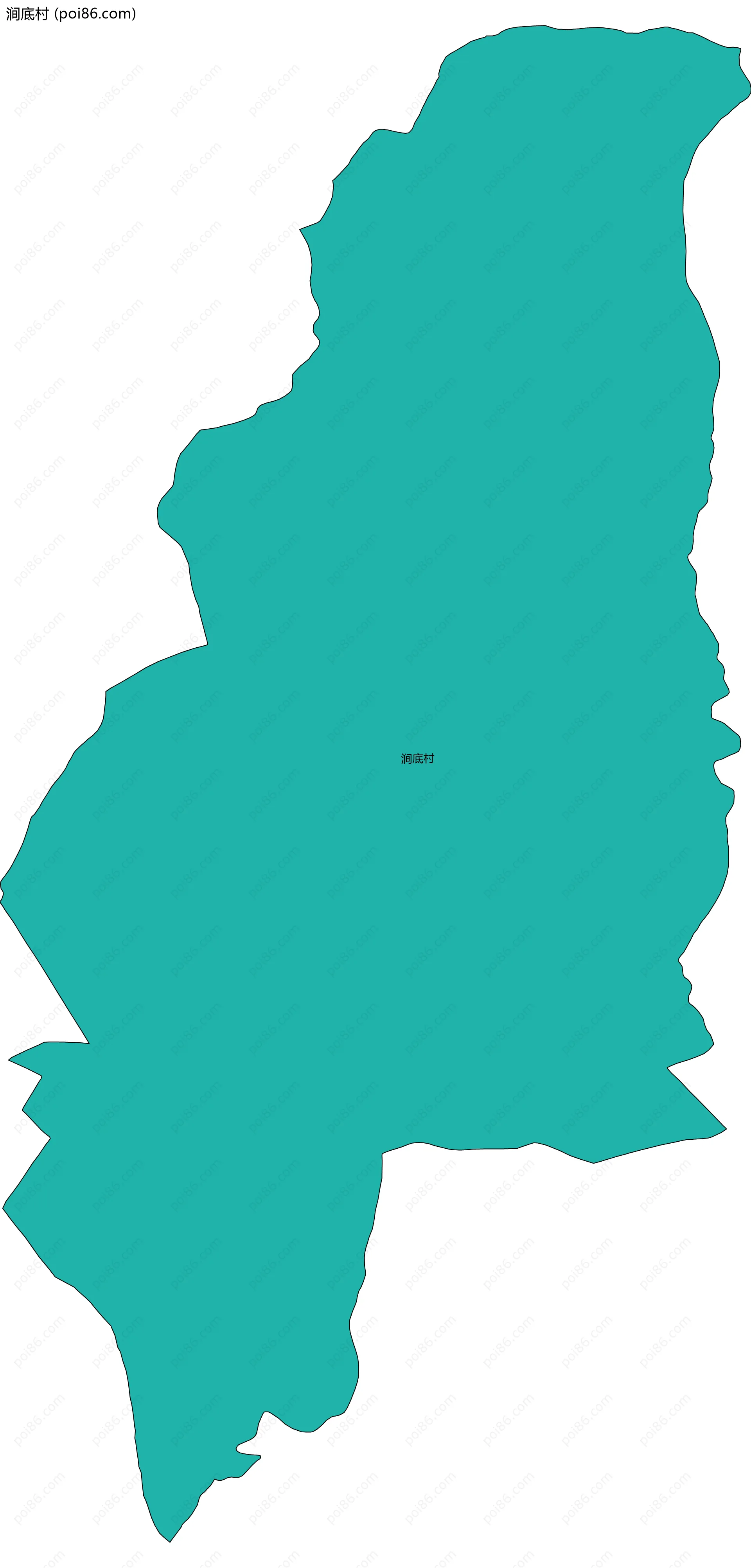 涧底村边界地图