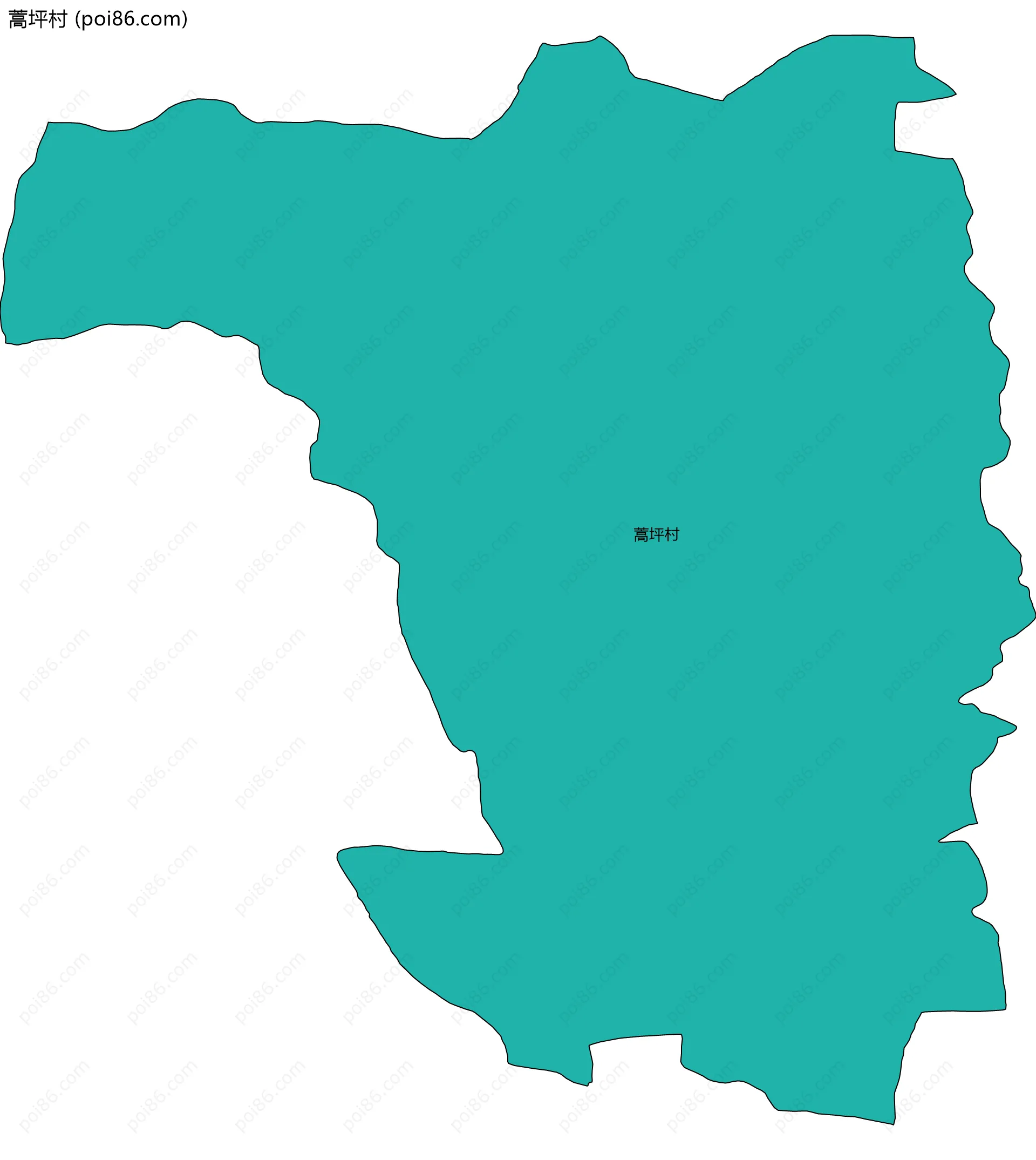 蒿坪村边界地图