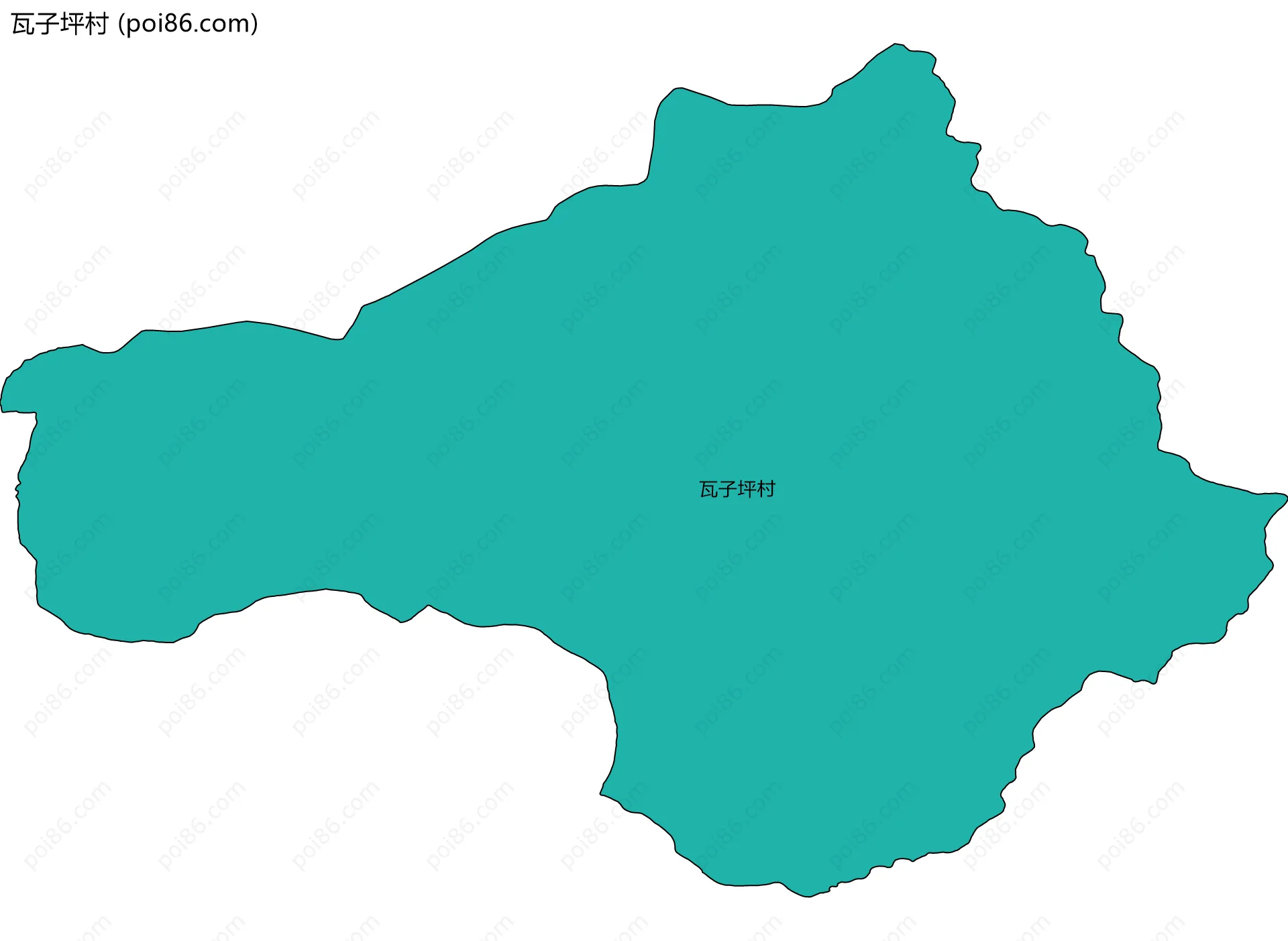 瓦子坪村边界地图