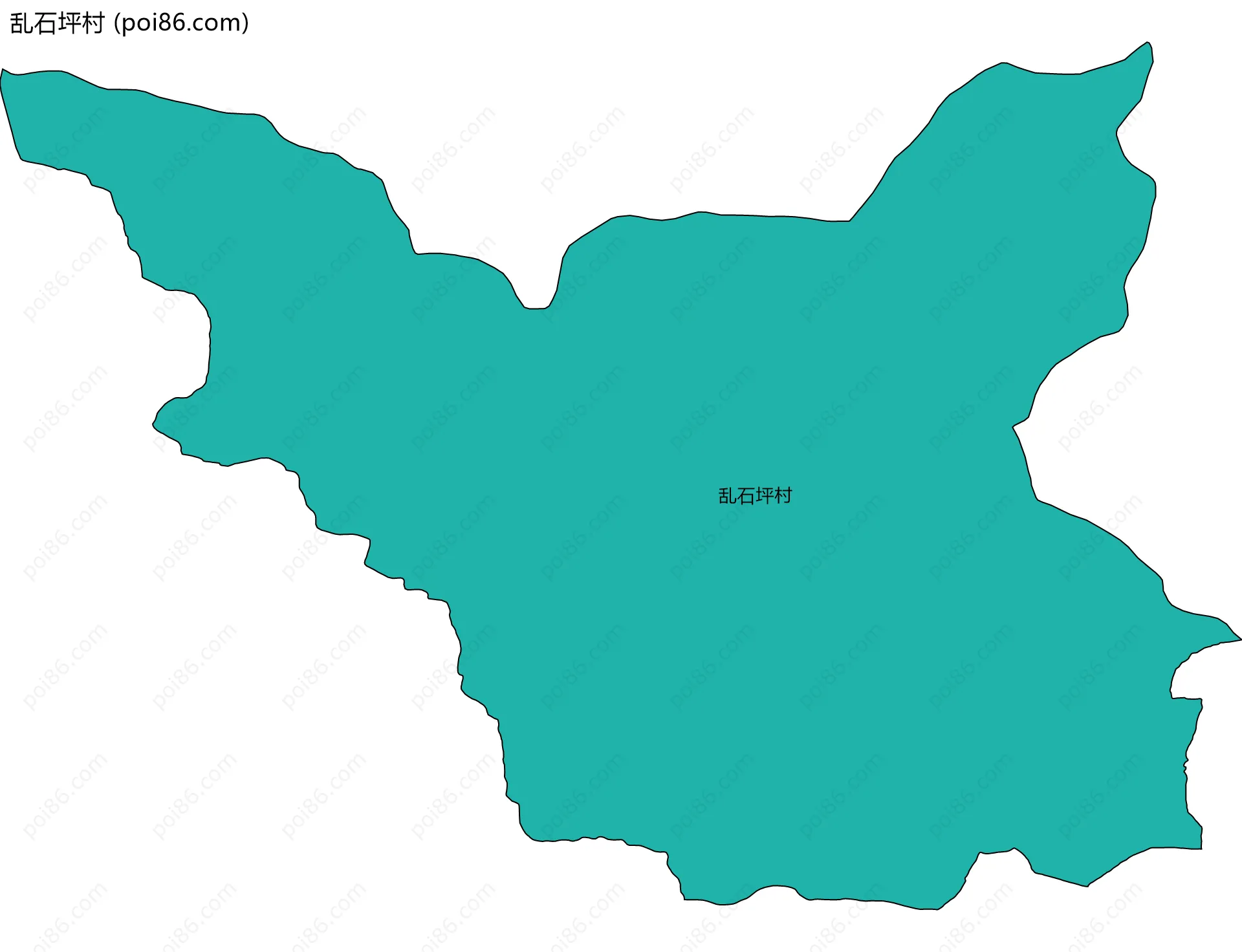 乱石坪村边界地图