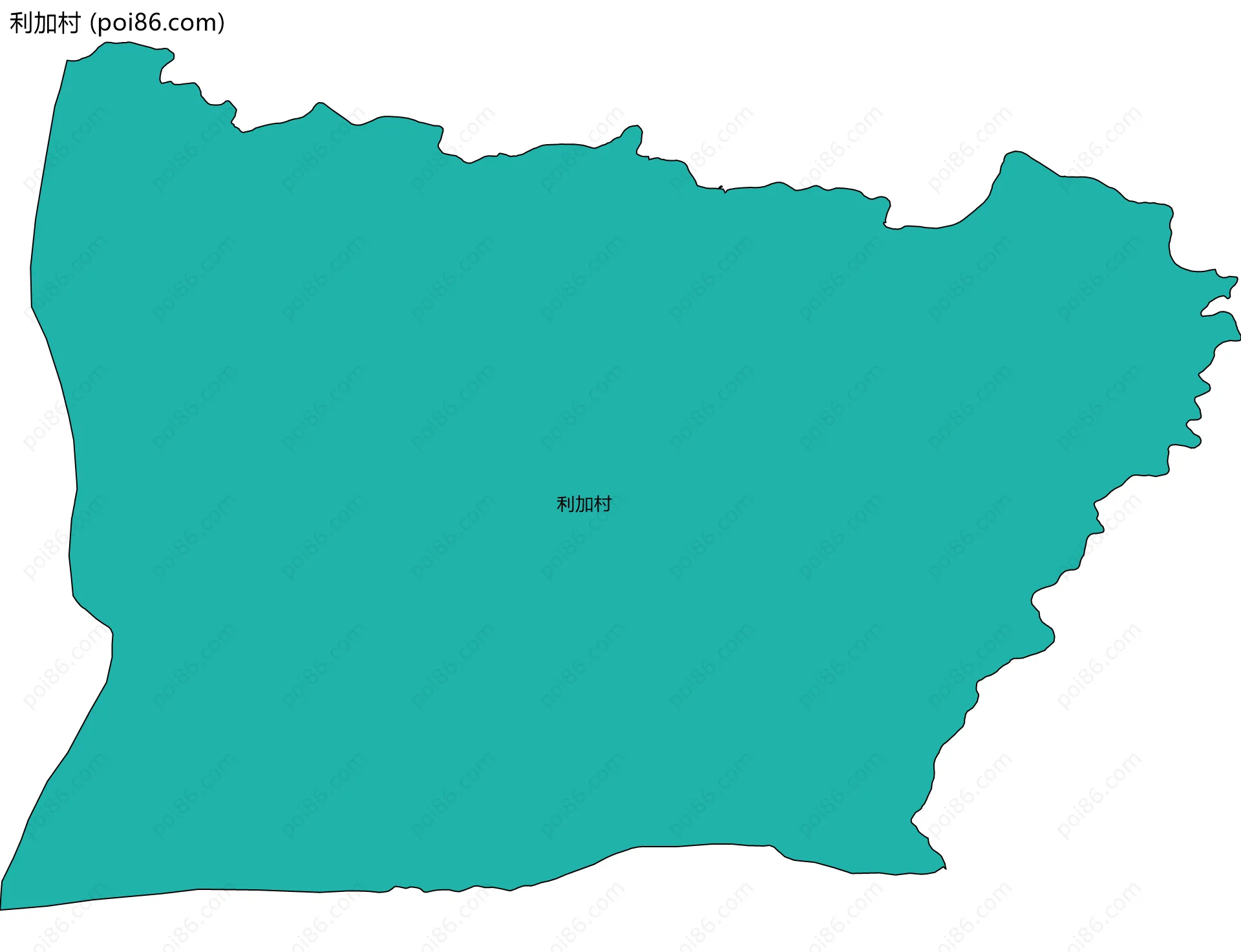 利加村边界地图